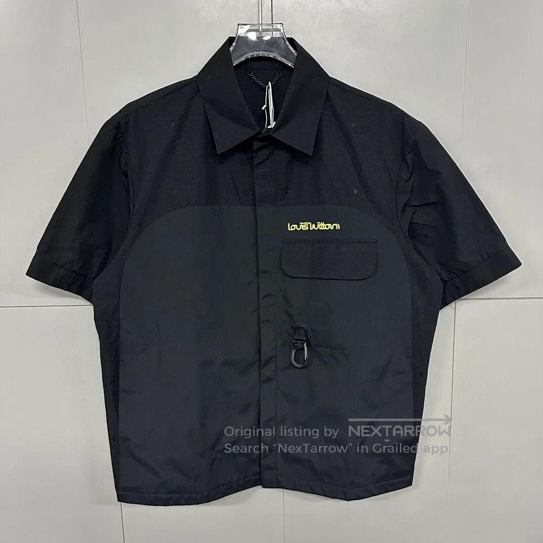 Louis Vuitton louis vuitton black embroidered logo shirt jacket. Size US L / EU 52-54 / 3 - 4 Thumbnail
