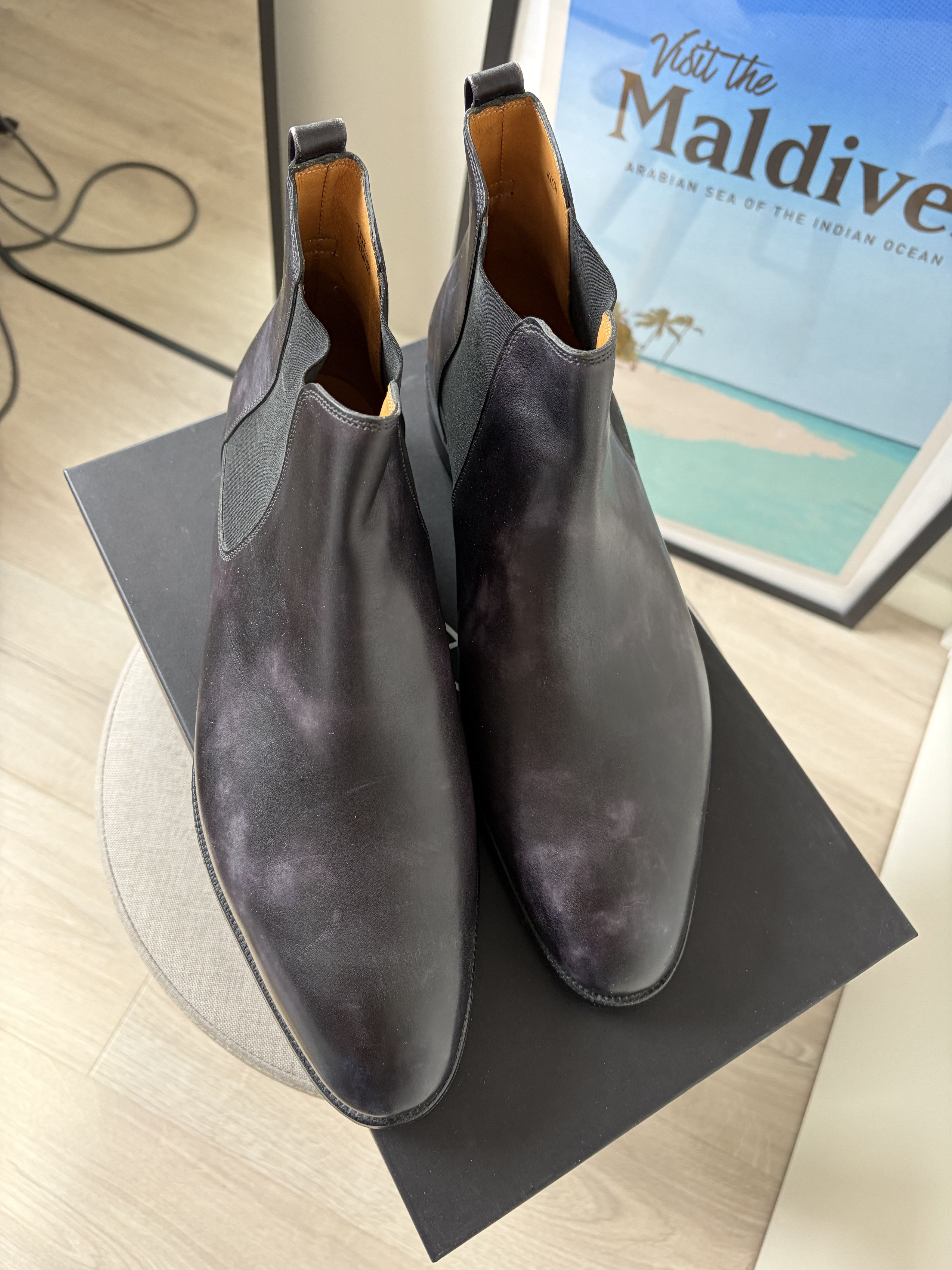 John Lobb [NO US TAX] New John Lobb museum calf Chelsea boots, UK9 Size US 10 / EU 43 - 6 Thumbnail