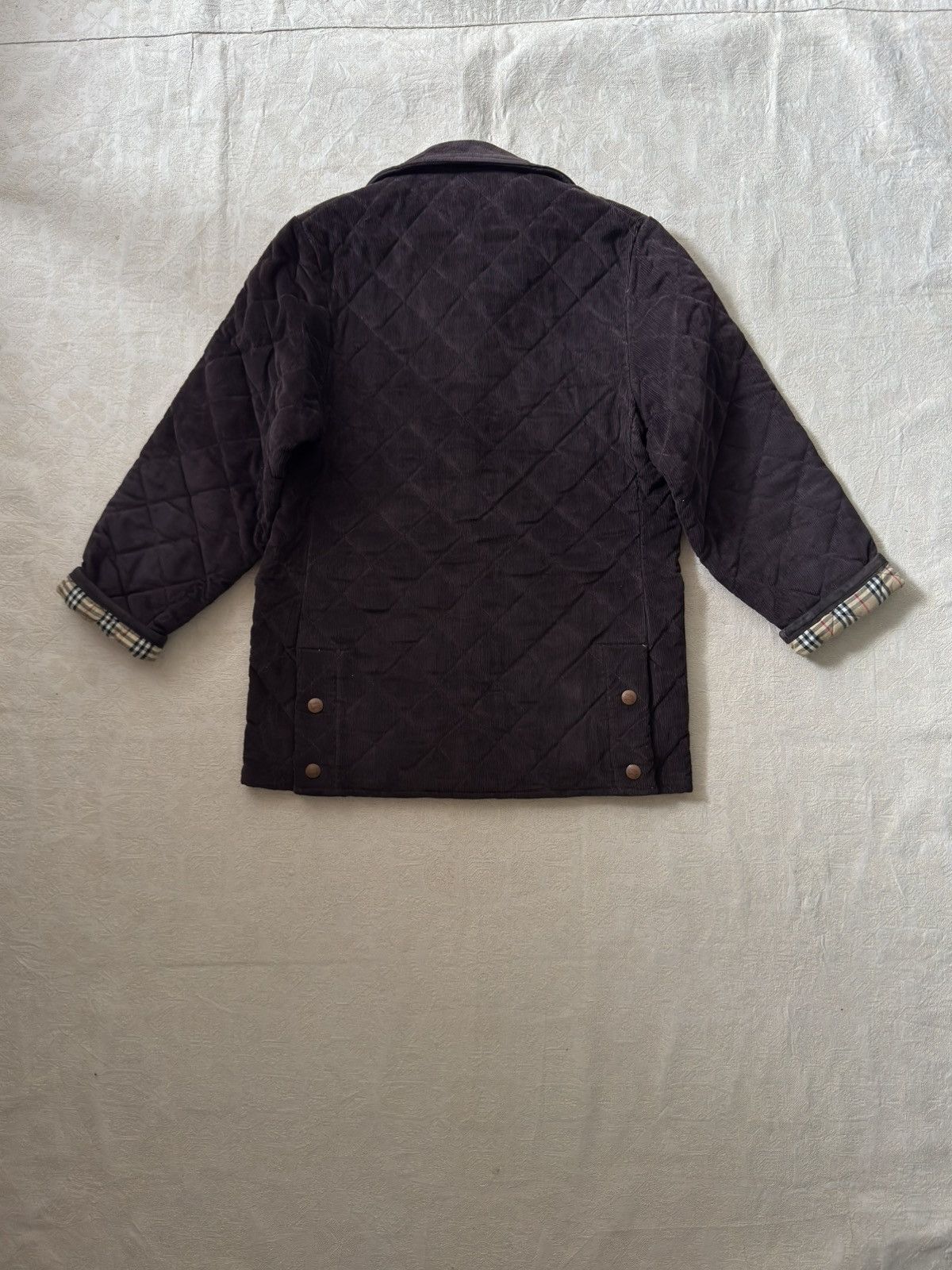 Burberry Vintage Burberry Corduroy Quilted Jacket Size US S / EU 44-46 / 1 - 2 Thumbnail