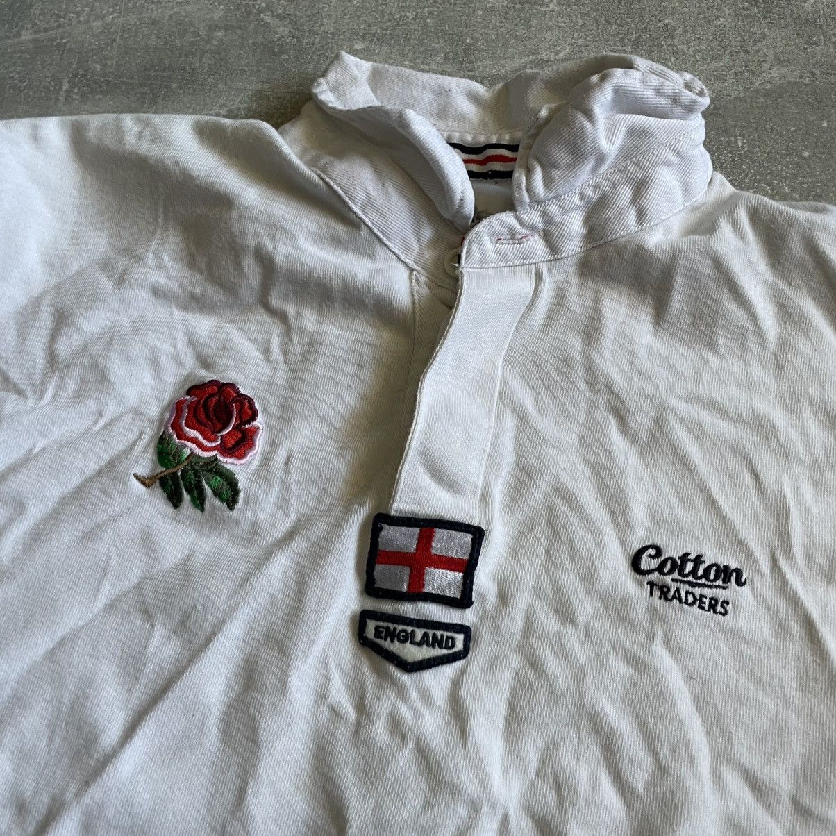 Cotton Traders VERY RARE COTTON TRADERS ENGLAND LEGIA RUGBY JERSEY tee 90s Size US XL / EU 56 / 4 - 2 Thumbnail