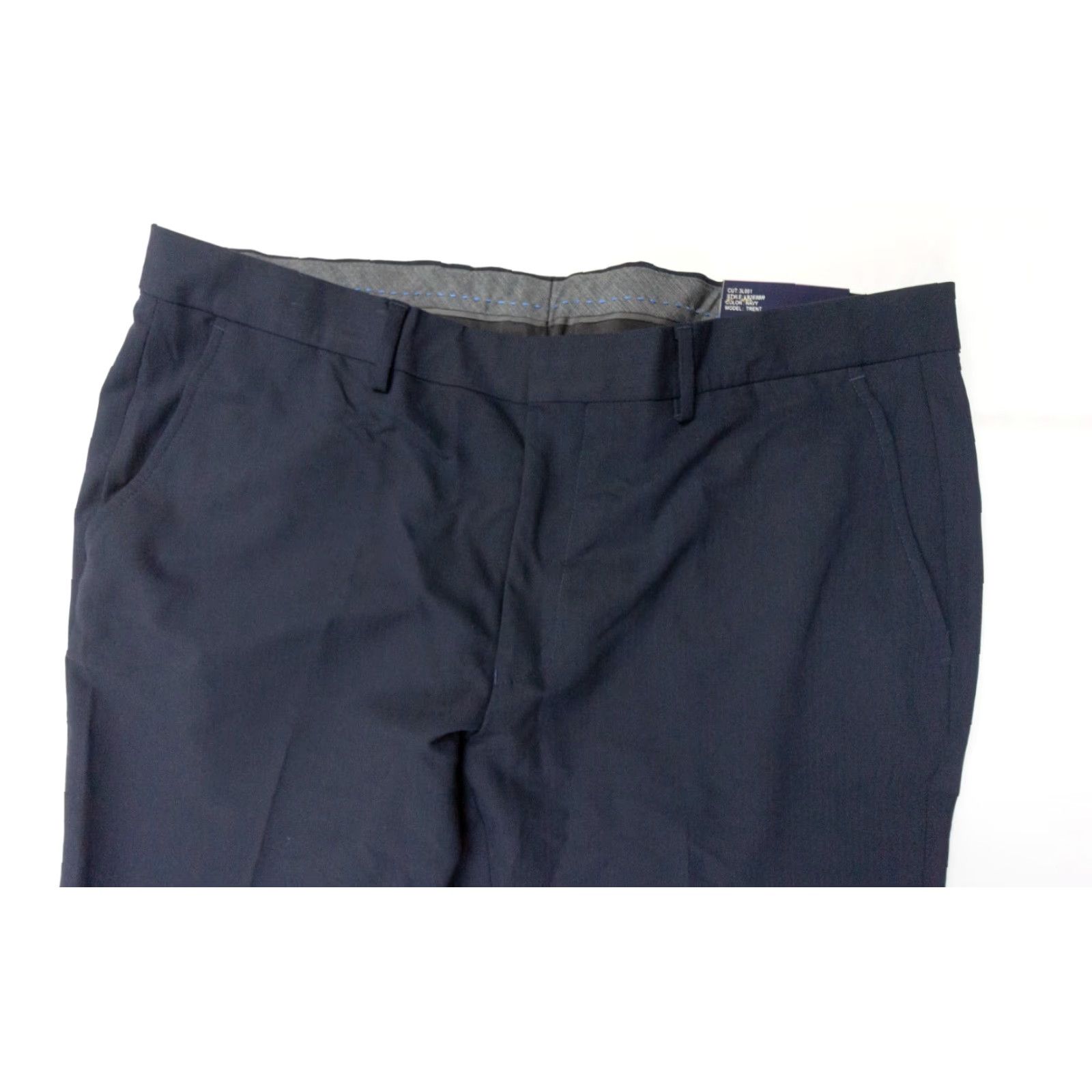 Buffalo David Bitton Buffalo by David Bitton Mens Trent Pant 38x32 Blue Slim Fit Stretch Dress Pant Business Casual Formal Workwear Pants Regular Straight Front Velvet? Size US 38 / EU 54 - 2 Thumbnail