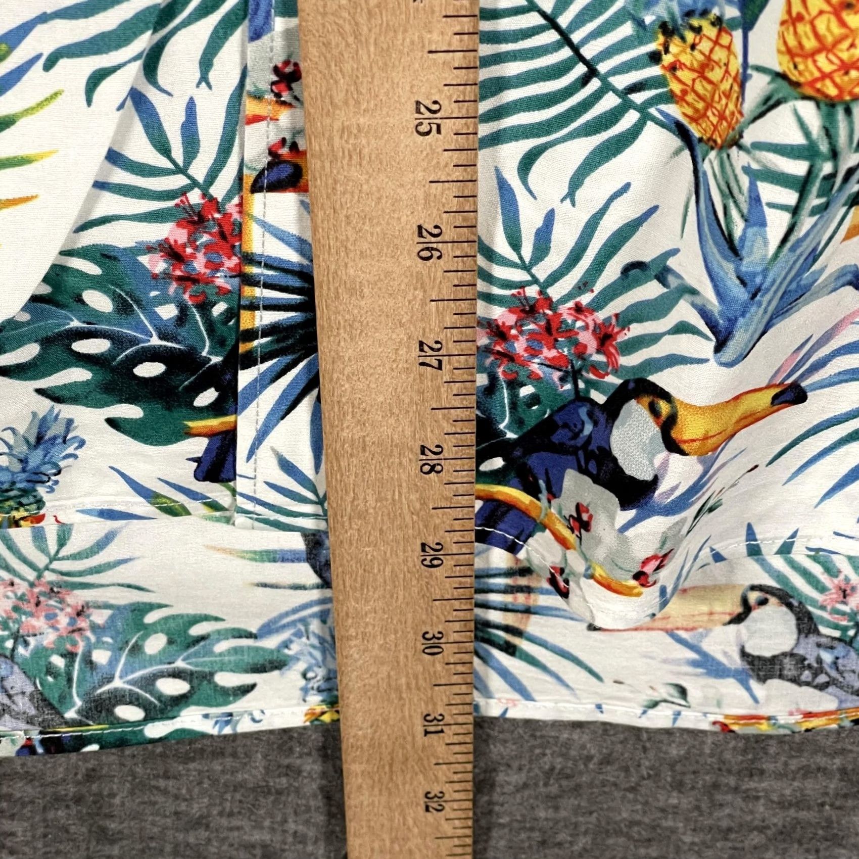 Vintage Paisley & Gray Shirt Mens 2XL Tropical Toucan Print Long Sleeve Button Up Casual Size US XXL / EU 58 / 5 - 8 Thumbnail