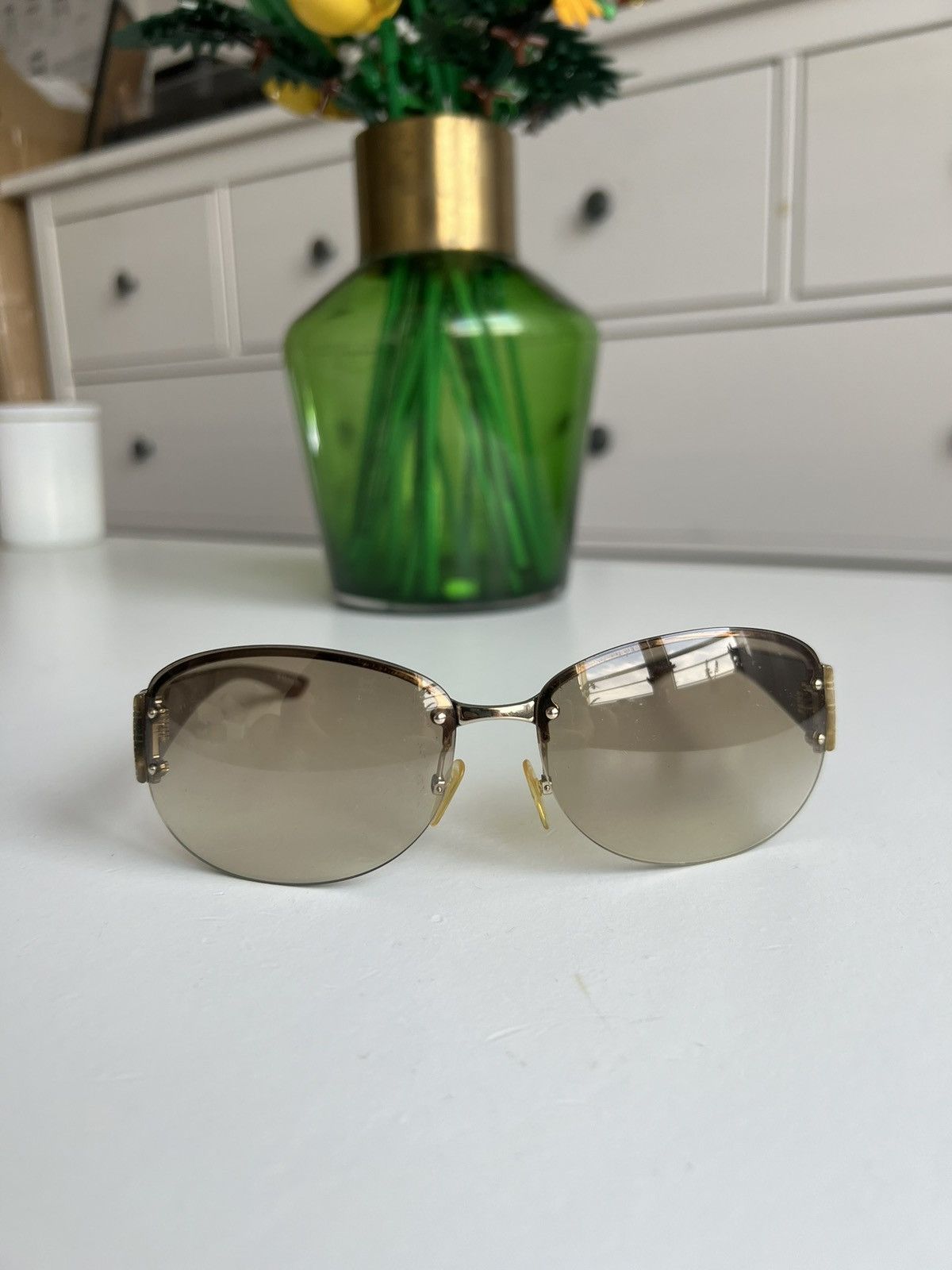 Vintage Y2K Dior rimless sunglasses designer luxury 90s 00s 