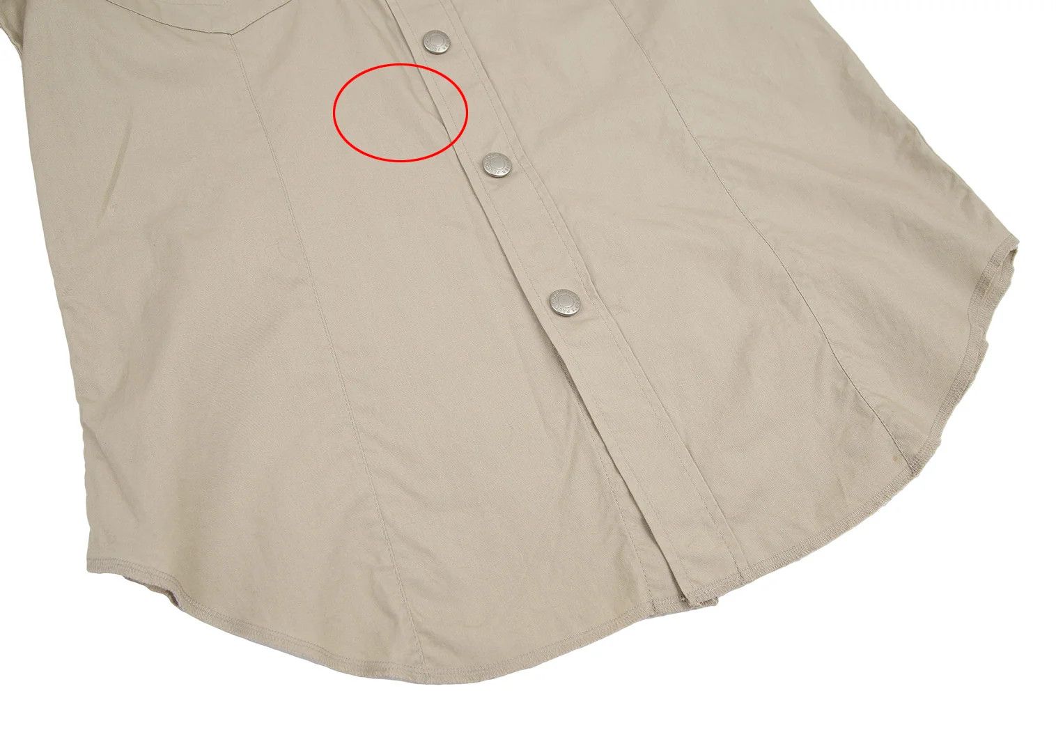 Jean Paul Gaultier Cotton Short Sleeve Military Shirt in Beige, Size 48 Size US M / EU 48-50 / 2 - 10 Thumbnail