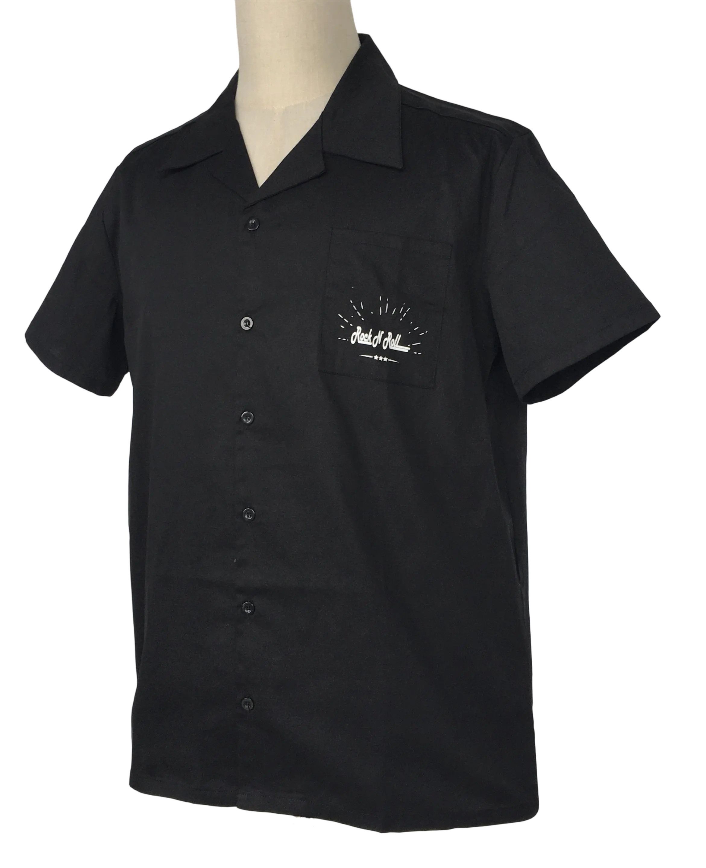 Other Black Men Shirts Solid Color Workshirt Printed On The Pocket Size US XL / EU 56 / 4 - 2 Thumbnail