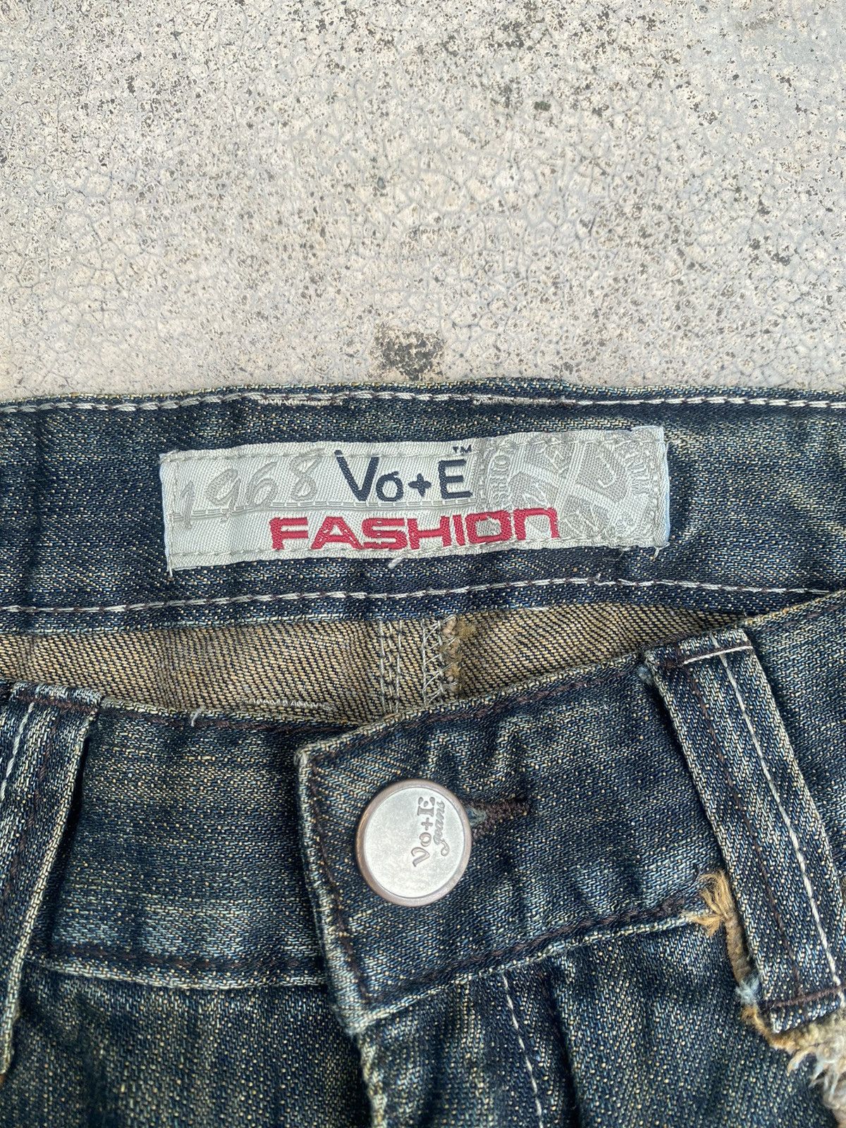 Le Grande Bleu (L.G.B.) Japanese Brand Vo+E Heavy Clawmark Cowboy Style Jeans Size US 32 / EU 48 - 6 Thumbnail