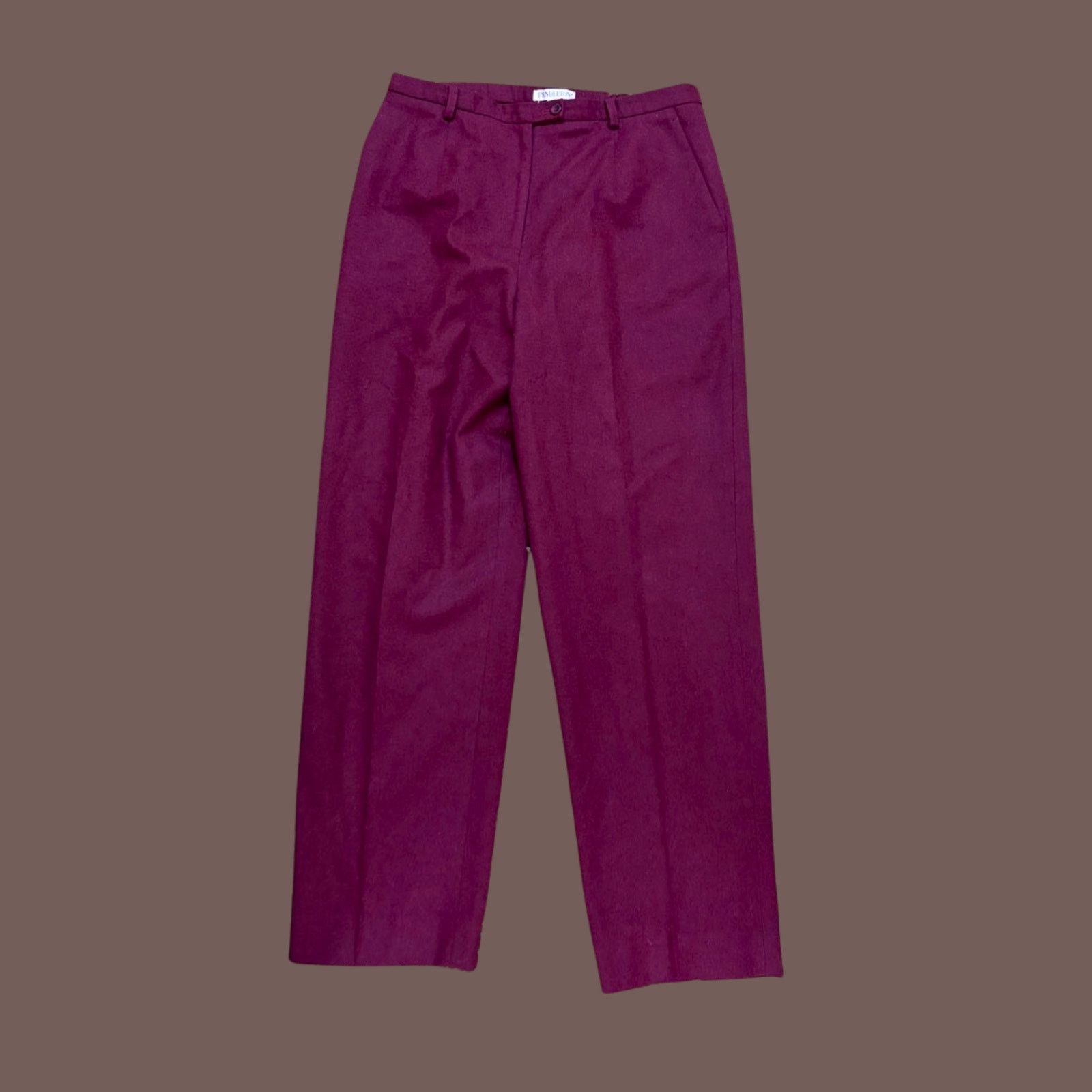 Pendleton VTG Pendleton Burgundy 100% Virgin Wool Trousers Sz 14 Size 36" / US 14 / IT 50 - 1 Thumbnail