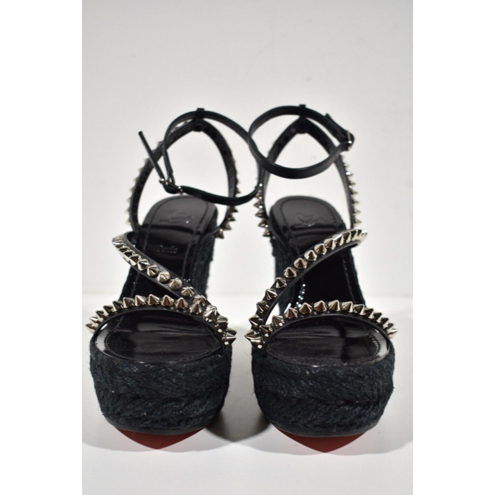 Christian Louboutin Mafaldina Zeppa 120 Black Platform Wedge Sandal Heel Pump 42 Size US 12 / IT 42 - 6 Thumbnail