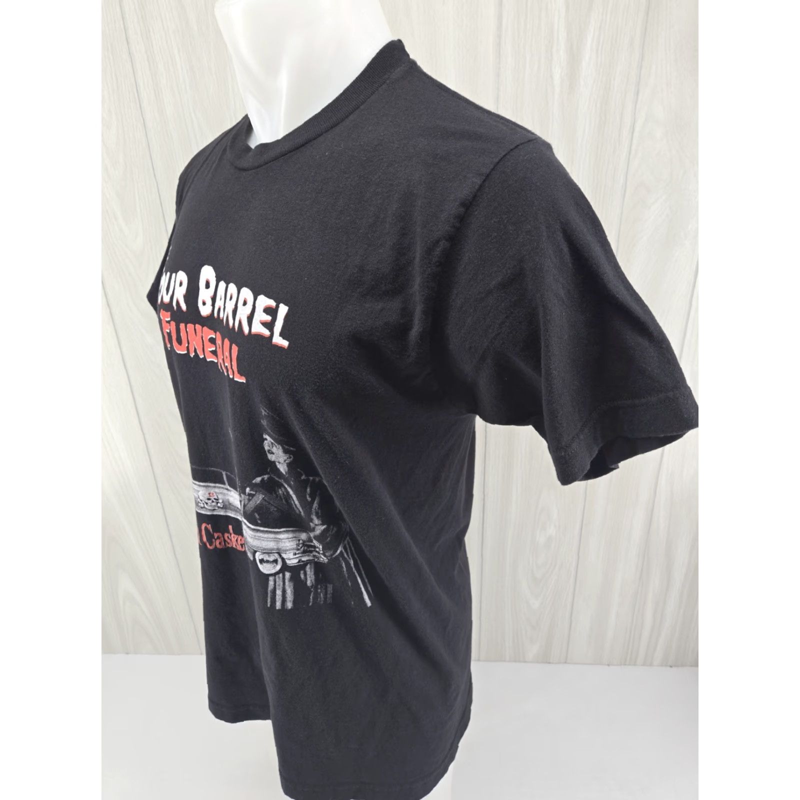 Tultex Tultex The Four Barrel Funeral Band T Shirt fabric Cotton Blend Black Solid Halloween Mens L NS Size US L / EU 52-54 / 3 - 5 Thumbnail