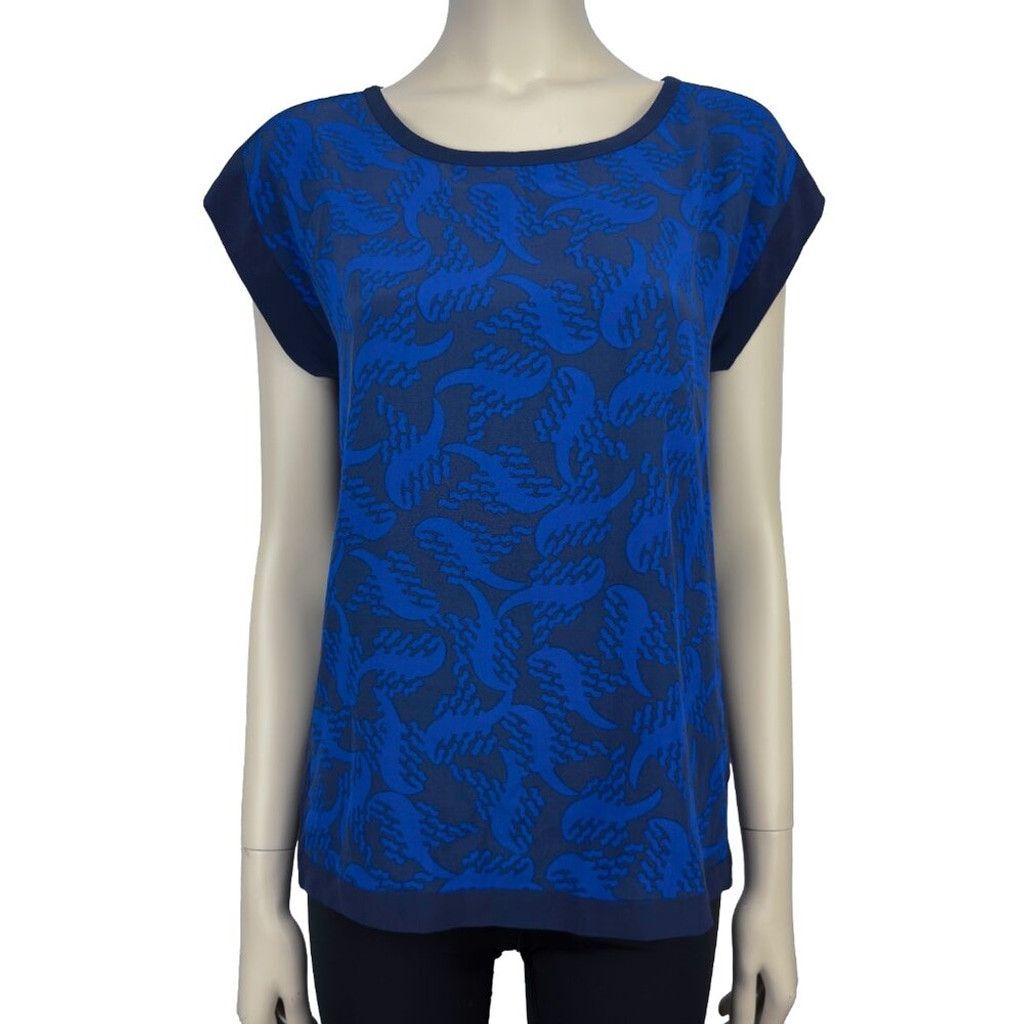 Diane von Furstenberg DIANE VON FURSTENBERG Cordelia Abstract Blue Short Sleeve sz Size S / US 4 / IT 40 - 1 Thumbnail
