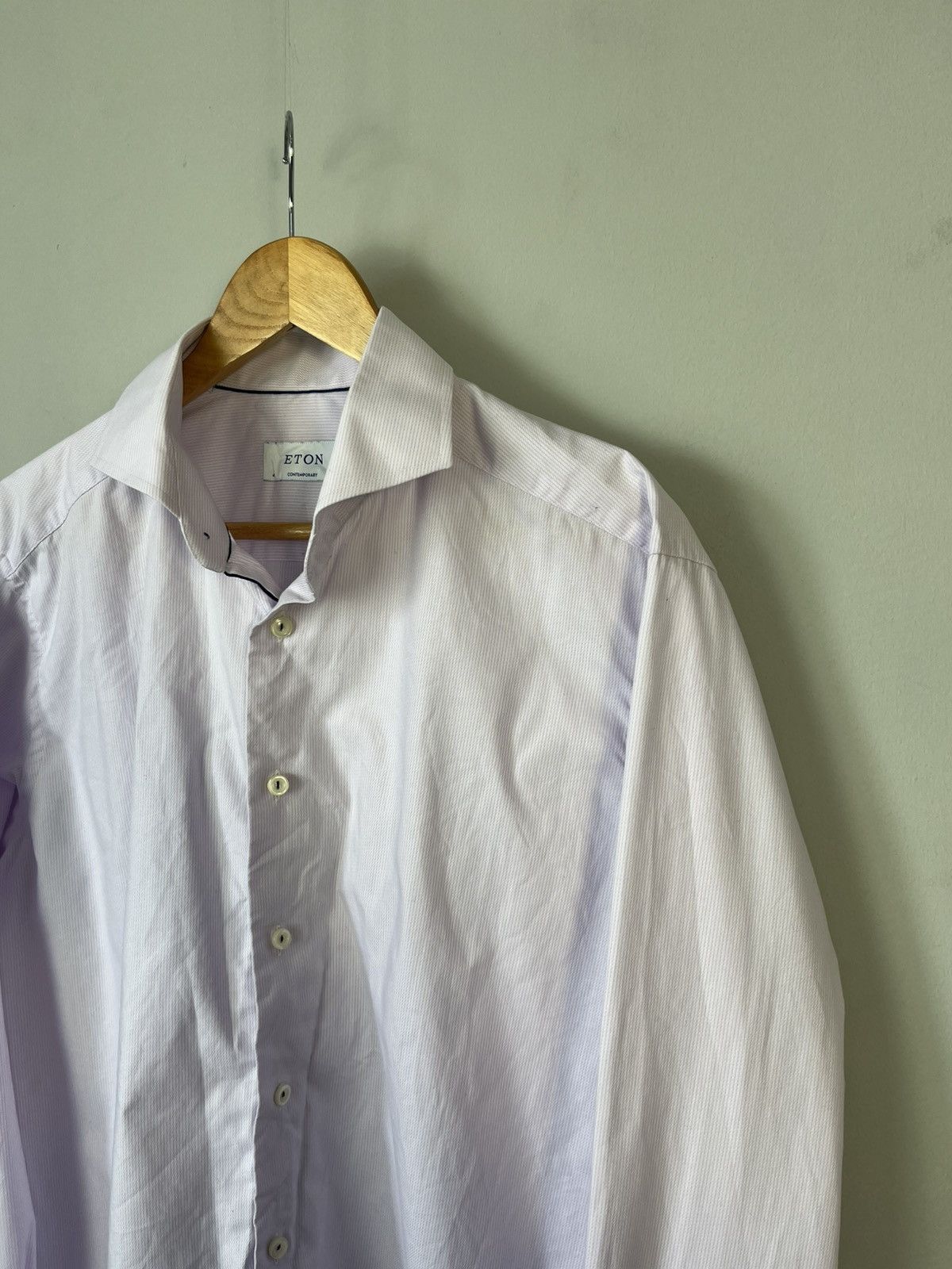 Eton Eton Luxury Classic Basic Cotton Long Sleeve Shirt Size US XL / EU 56 / 4 - 3 Thumbnail