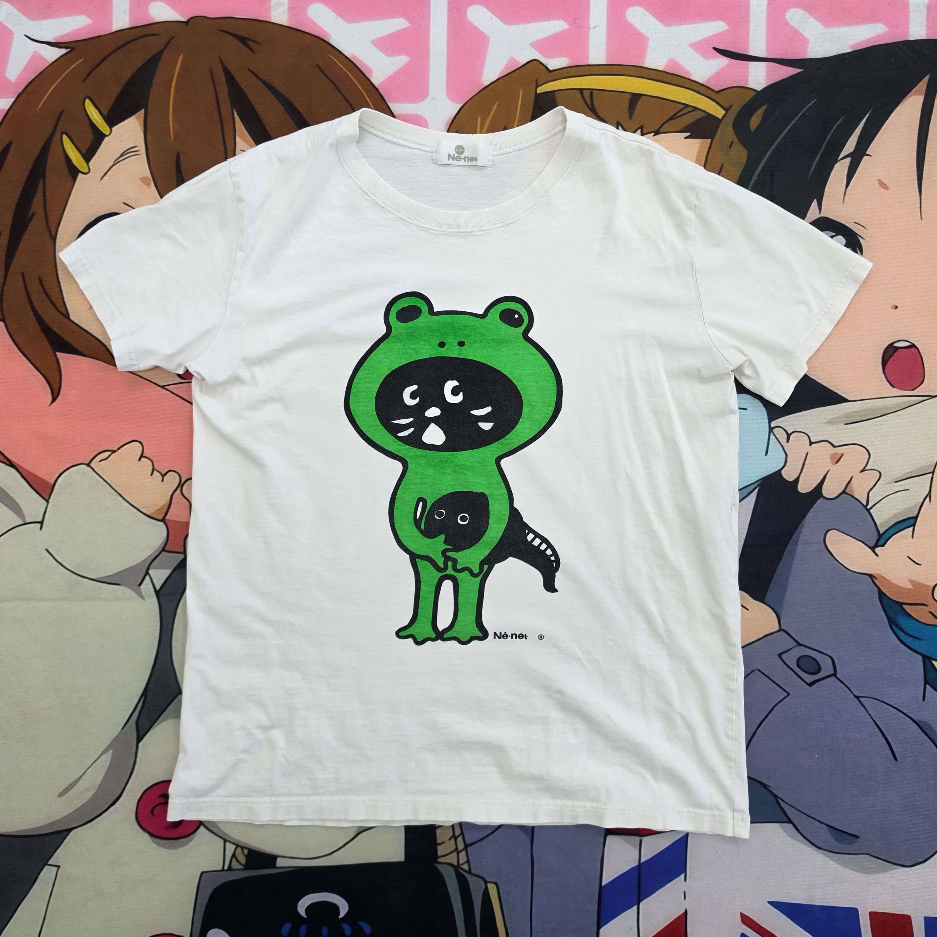 Ne-Net Né-net Whimsical Frog Graphic T-Shirt (2000s) Size US L / EU 52-54 / 3 - 1 Thumbnail
