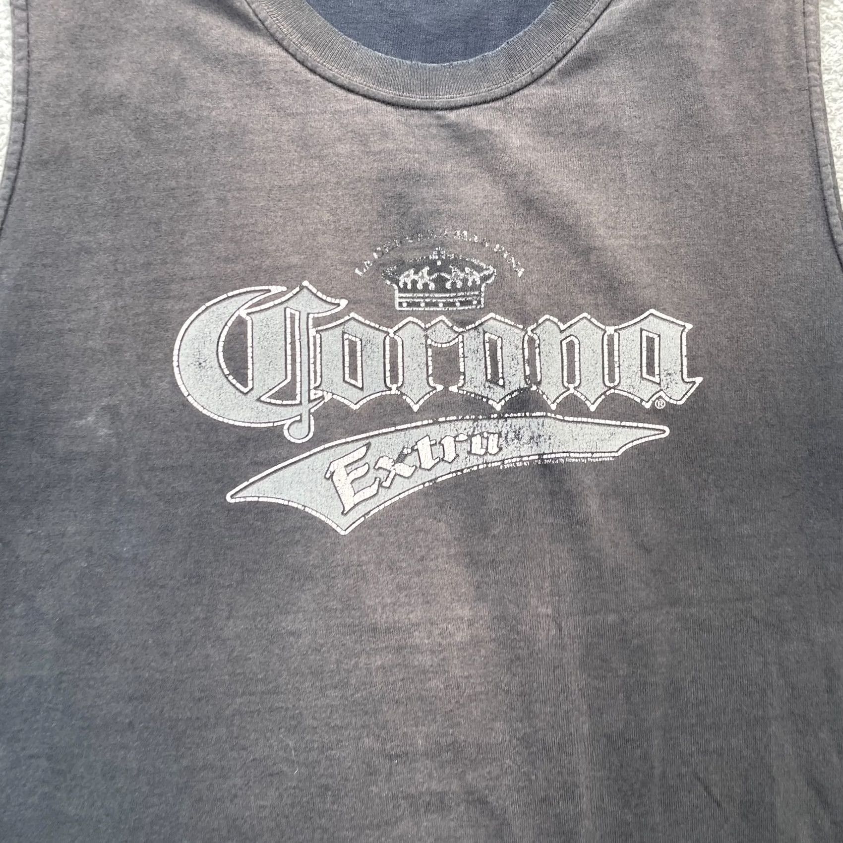 Vintage VINTAGE Corona Shirt Mens Large Black Tank Mexican Beer Crown Graphic 90s 80s Size US L / EU 52-54 / 3 - 2 Thumbnail