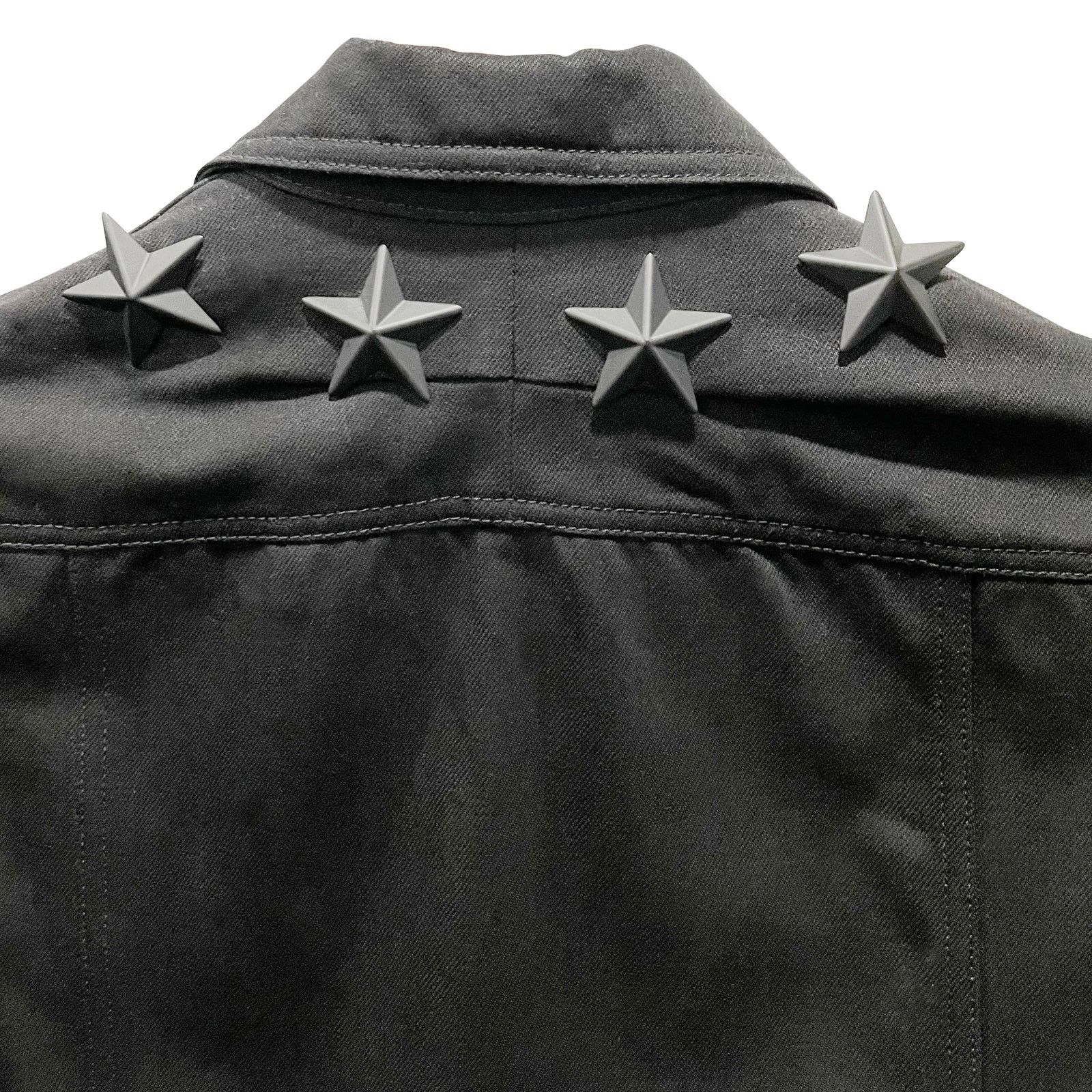 Givenchy 🔴 Givenchy Star-Studded Denim Jacket - Black Size US S / EU 44-46 / 1 - 9 Thumbnail
