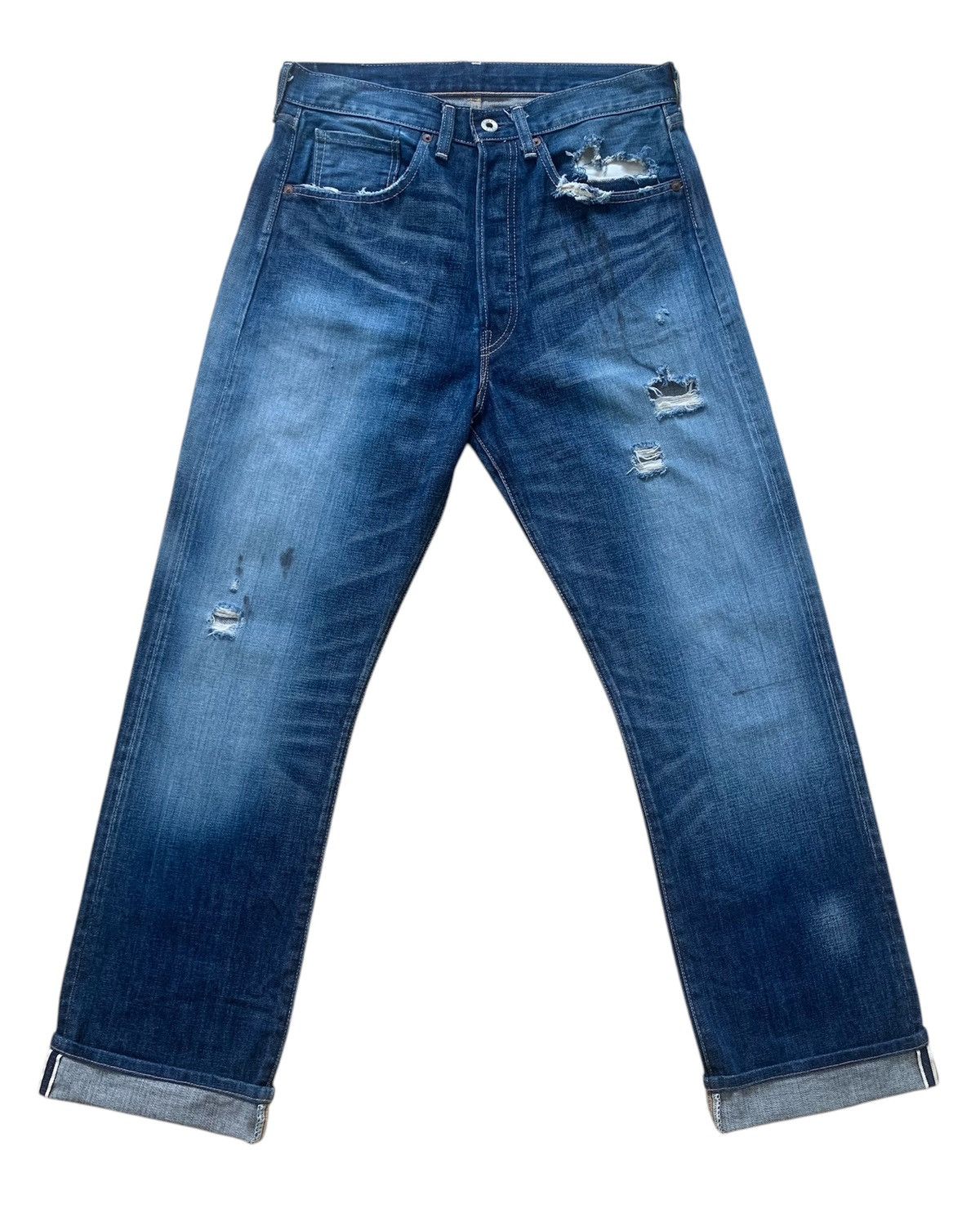 Levi's Distressed Levis Lot44501 WW2 Repro Selvedge Made In Japan Size US 30 / EU 46 - 1 Thumbnail