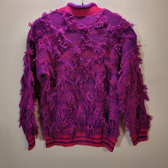 Vintage Vintage Grand Knitwear Space Dye Fringe Patch Sweater - M Size M / US 6-8 / IT 42-44 - 3 Thumbnail
