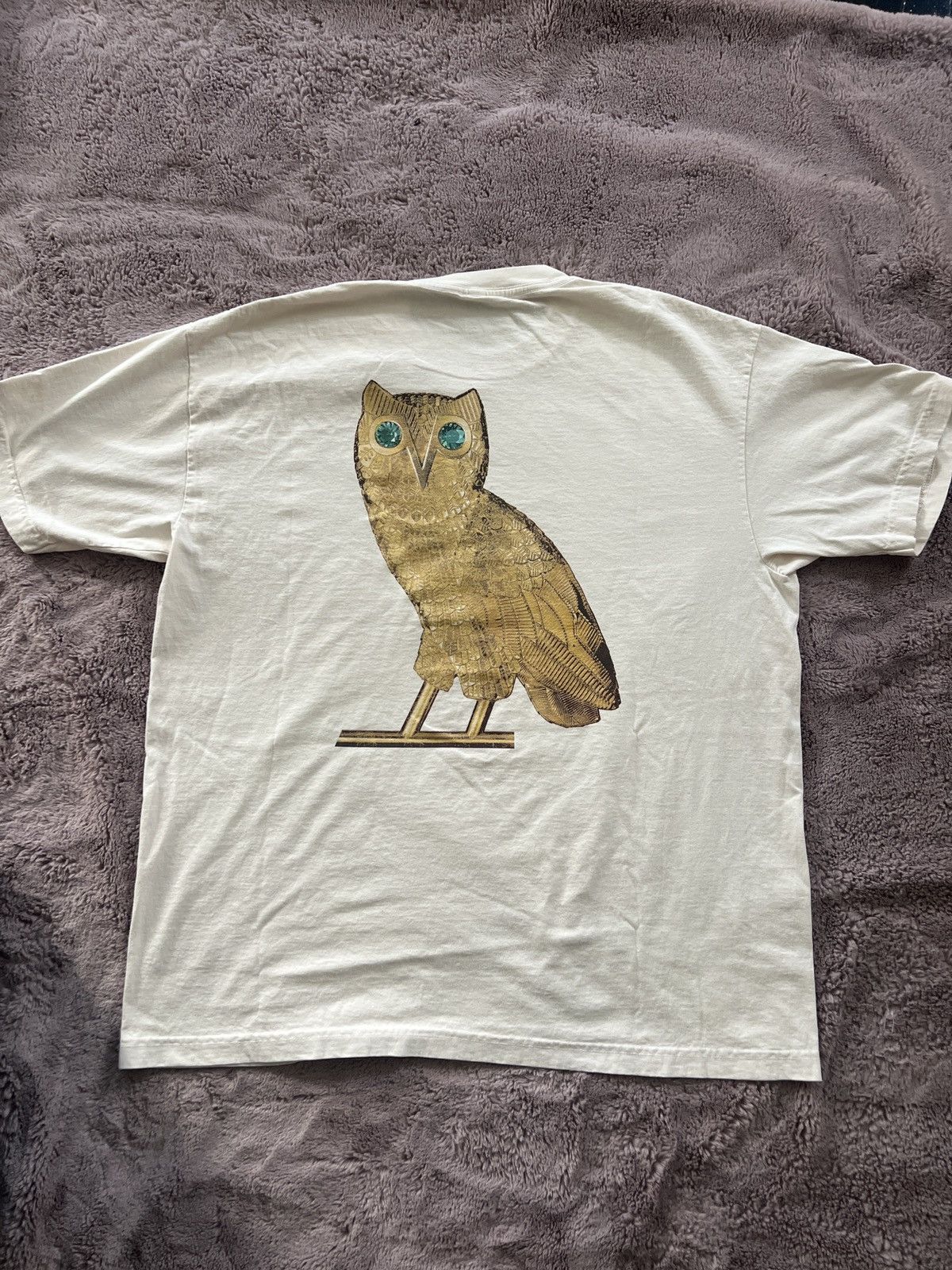 Image of Drake Iaab Big As The What Tour - Members Only Ovo Owl in Cream, Men's (Size XL)