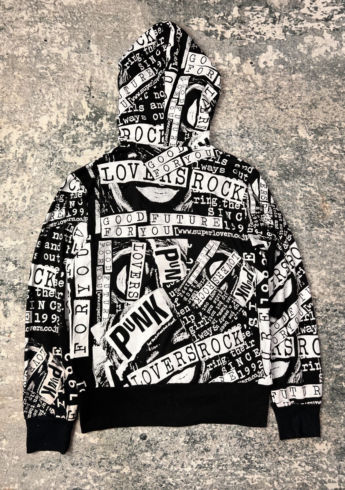Hysteric Glamour Super Lovers Fullprint Punk Black Hoodie Size US M / EU 48-50 / 2 - 2 Thumbnail