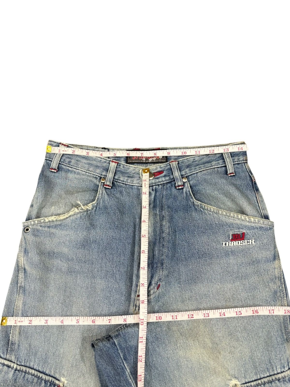 Other Vintage Japanese Brand Mud Wash Distress Baggy Cargo Jeans Size US 29 - 12 Thumbnail