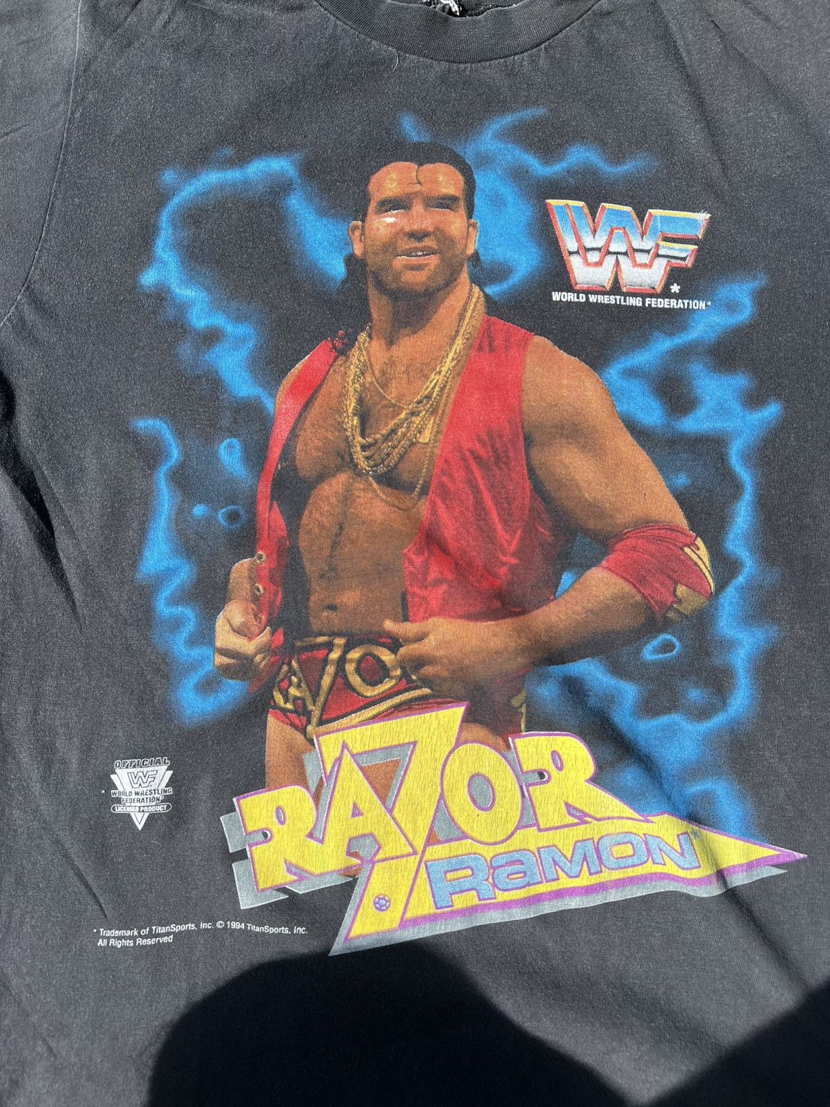 Vintage Rare Vintage WWF Razor Ramon t-shirt 1994 Size US S / EU 44-46 / 1 - 3 Thumbnail