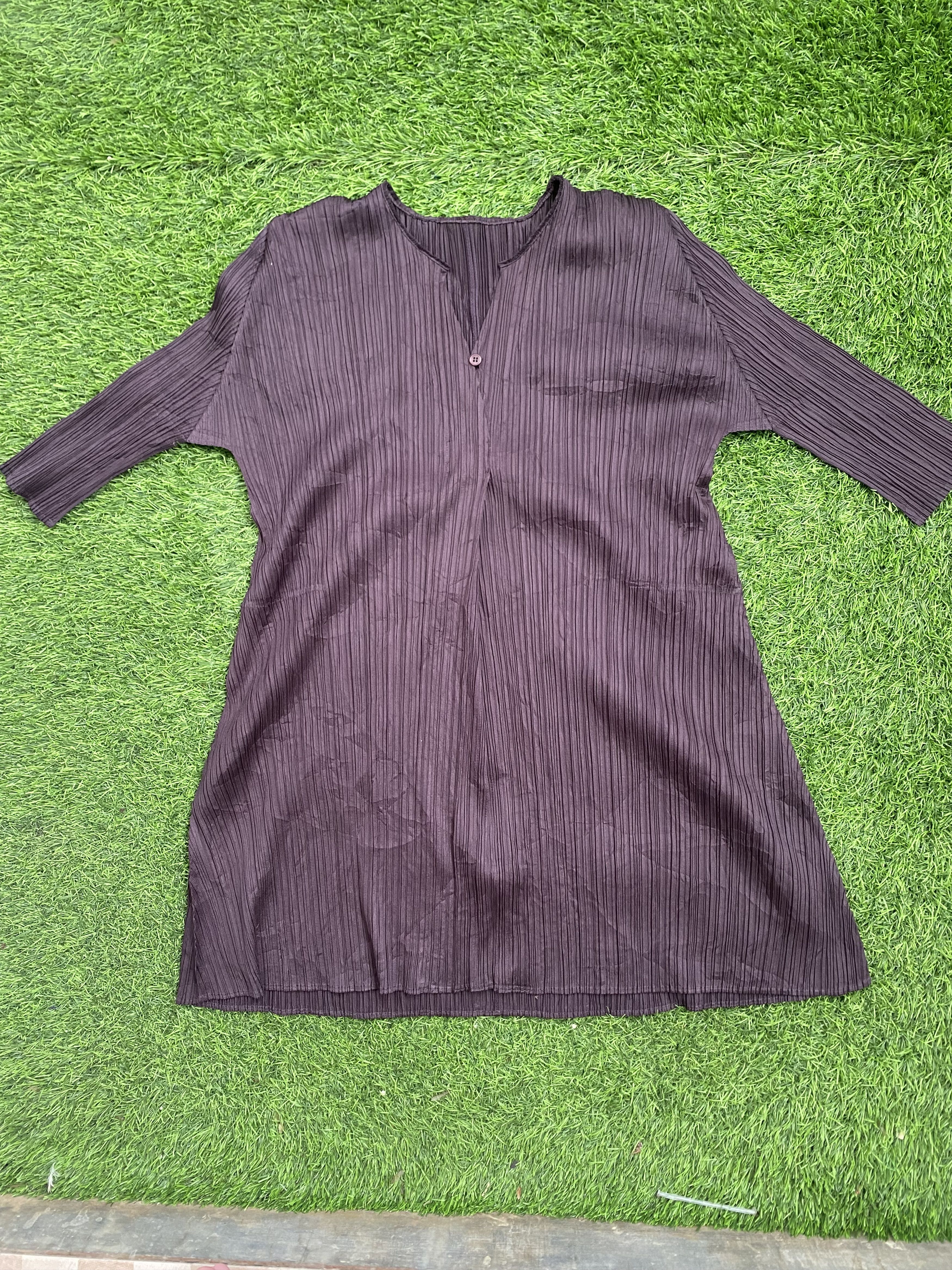 Japanese Brand × Pleats Please Issey Miyake Issey Miyake Pleats Please Pleated Blouse Size L / US 10 / IT 46 - 1 Thumbnail