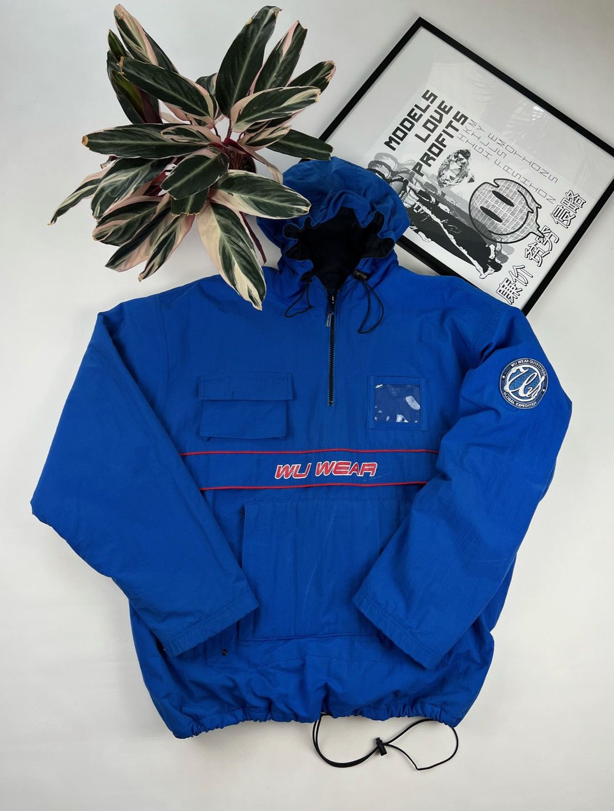 Veste Coupe-Vent Vintage Wu-Tang – Grise, Taille 2XL, Intégrale Et Capuche, Y2K