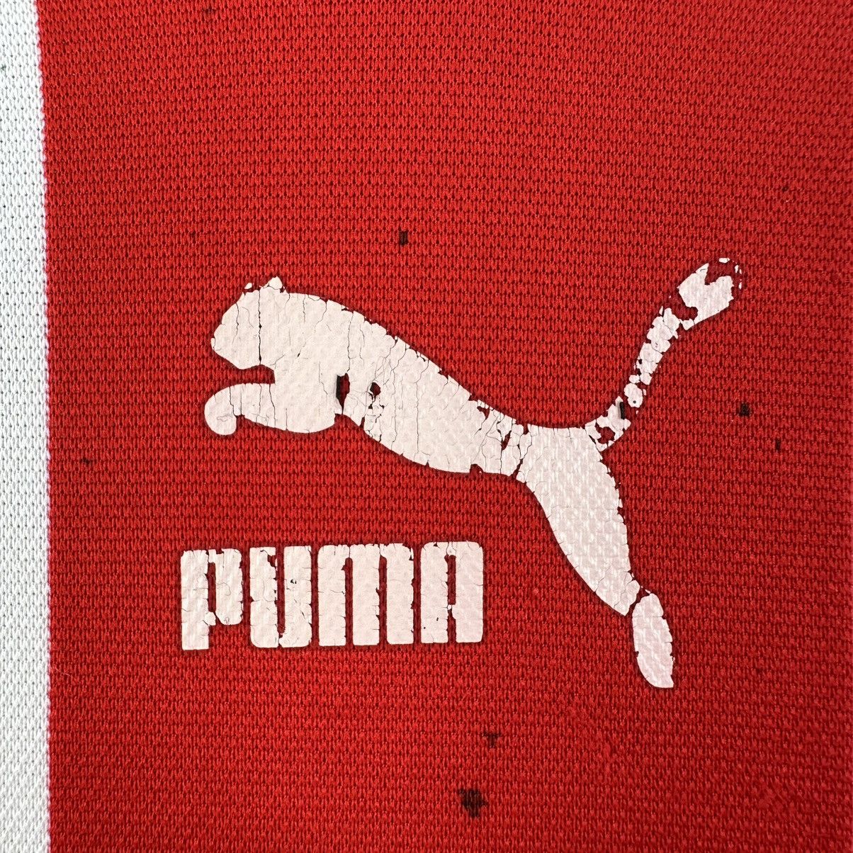 Puma Vintage Puma Jersey Number 77 Red Stripes V-Neck Collar Size US L / EU 52-54 / 3 - 10 Thumbnail