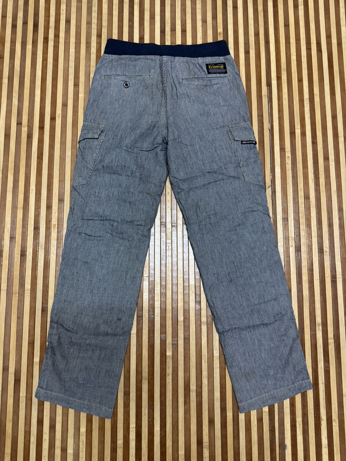 Japanese Brand EVENRIVER Striped Cargo Pants Stretchable Streetwear W30X32 Size US 30 / EU 46 - 5 Thumbnail