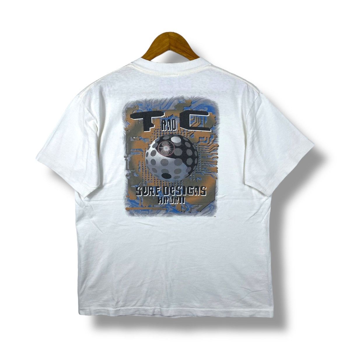 Vintage Vintage 80's T And C Surf Designs Hawaii Microchip Graphic Size US M / EU 48-50 / 2 - 1 Thumbnail