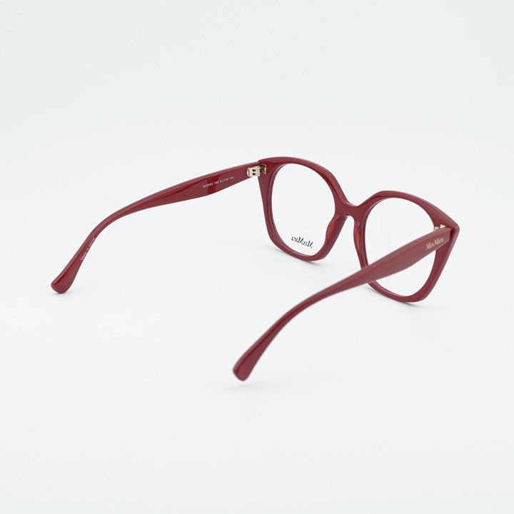Max Mara Max Mara MM5082 066 Eyeglasses Red 53mm Square Frame Size ONE SIZE - 5 Thumbnail