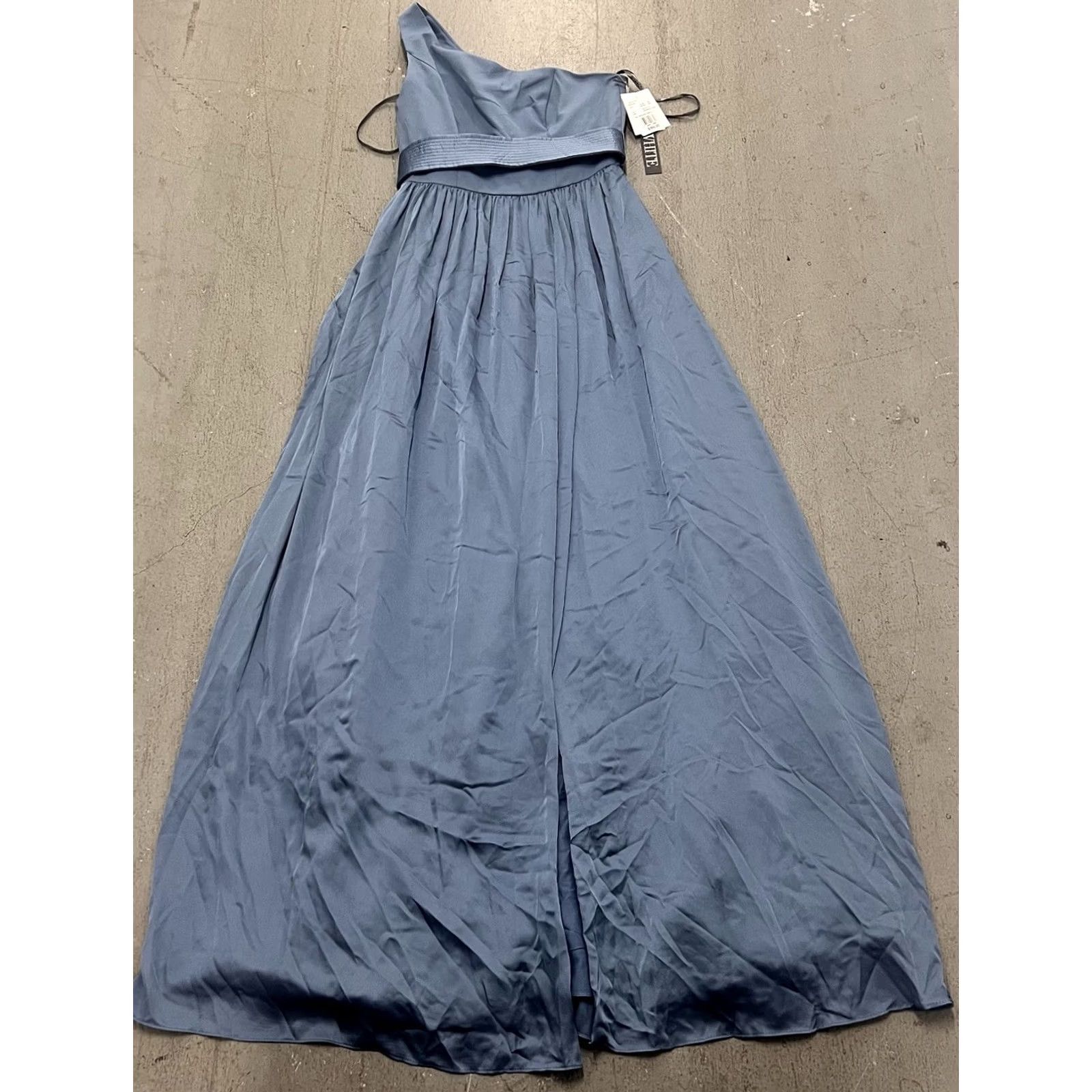 business casual dress length Newshows Women's Modest Midi Summer 2026(Gray Blue,S) tie waist NA-02.27.25AM Size:Size 8---Bust 35.5 Waist 28.5 Hips 38.75 Shoulder to floor 59 Badgley Mischka Strapless Bow