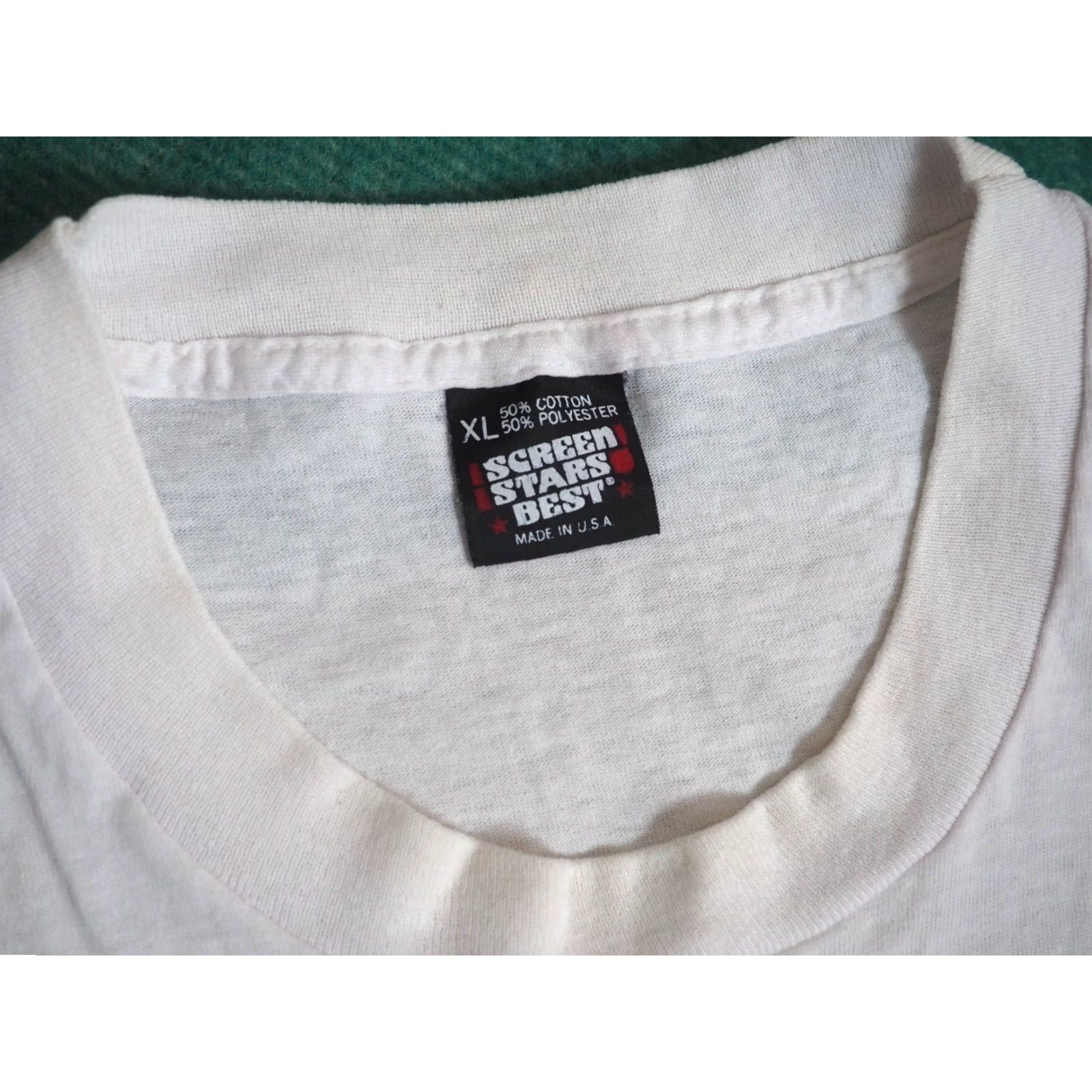 Fruit Of The Loom VTG 80s 90s Fruit of the Loom Tee White USA Made L Mens Shirt Short Sleeve Graphic 90s Grunge Vintage Shirt Size US L / EU 52-54 / 3 - 4 Thumbnail