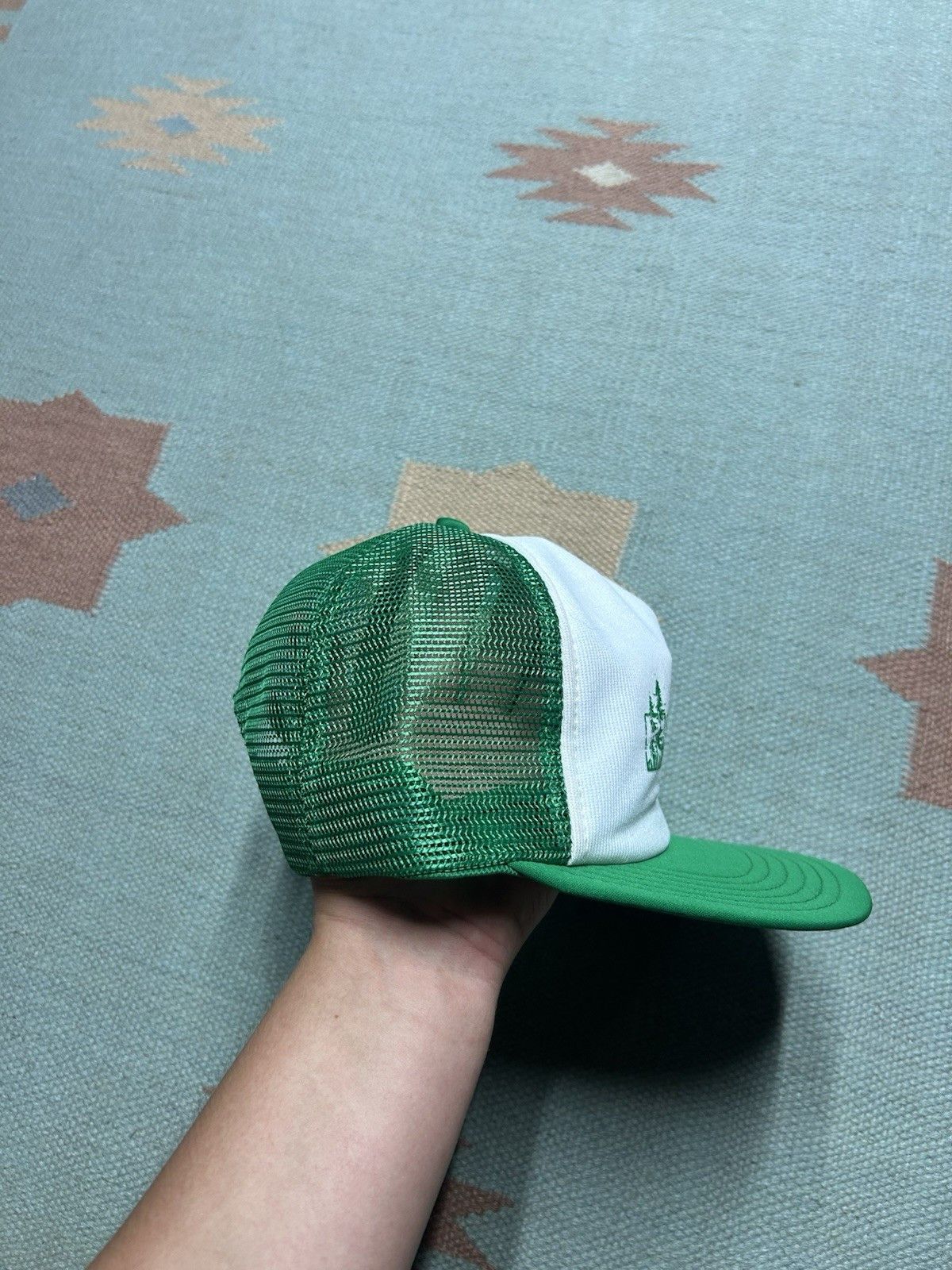 Vintage Vintage 80s trucker hat Essexville Lumber green white USA Size ONE SIZE - 8 Thumbnail