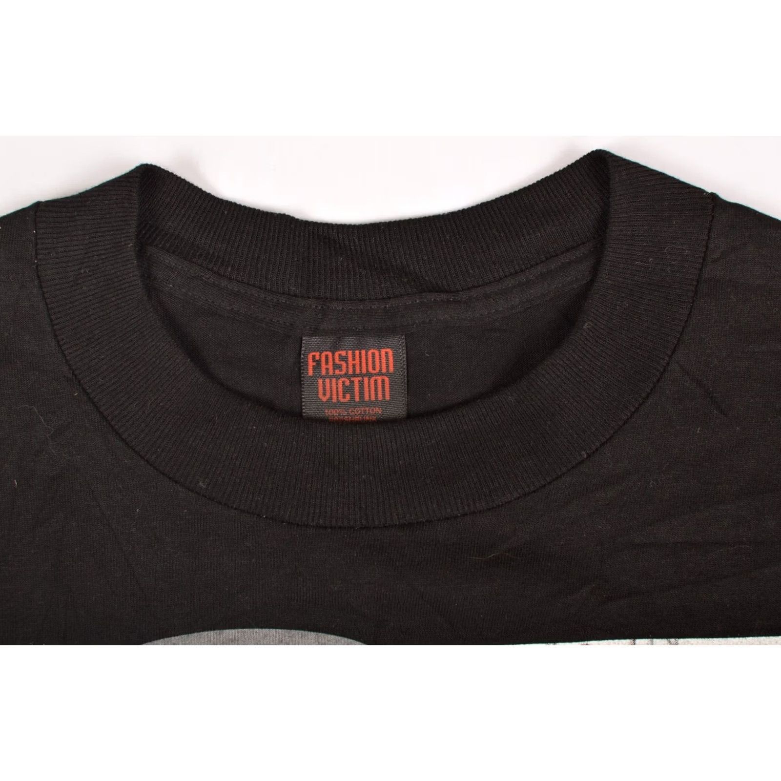 Vintage Fashion Victim Betty Page 1997 Vintage T-Shirt Tee Mens L Black USA 1990s Made in USA Size US L / EU 52-54 / 3 - 4 Thumbnail