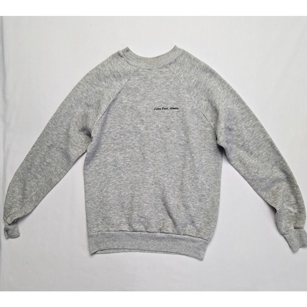 Vintage Vintage Alaska Sweatshirt False Pass Gray Small Crewneck 90s Size US S / EU 44-46 / 1 - 1 Thumbnail