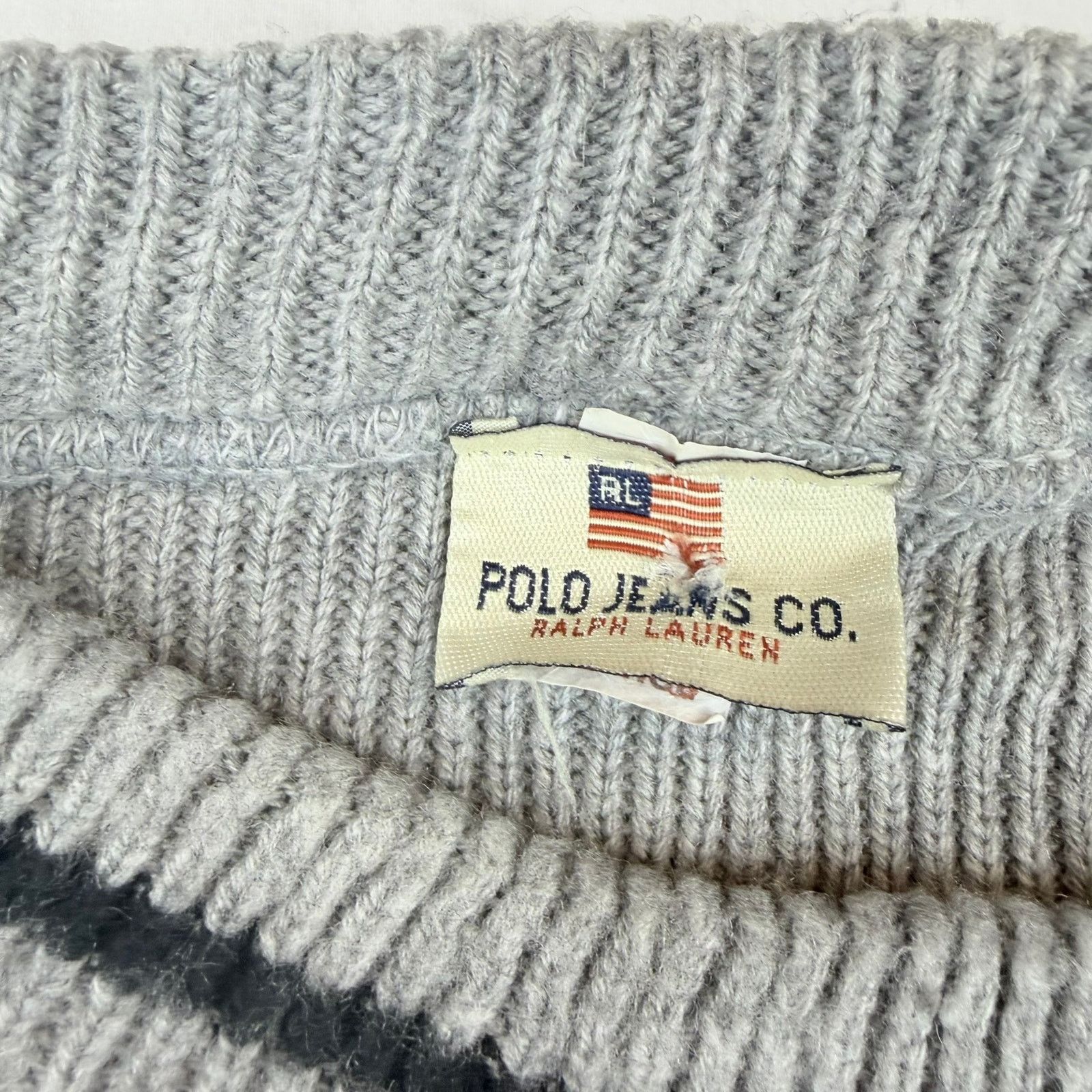Polo Ralph Lauren Vintage Polo Sport Ralph Lauren Striped Knit Sweater XL USA Size US XL / EU 56 / 4 - 3 Thumbnail
