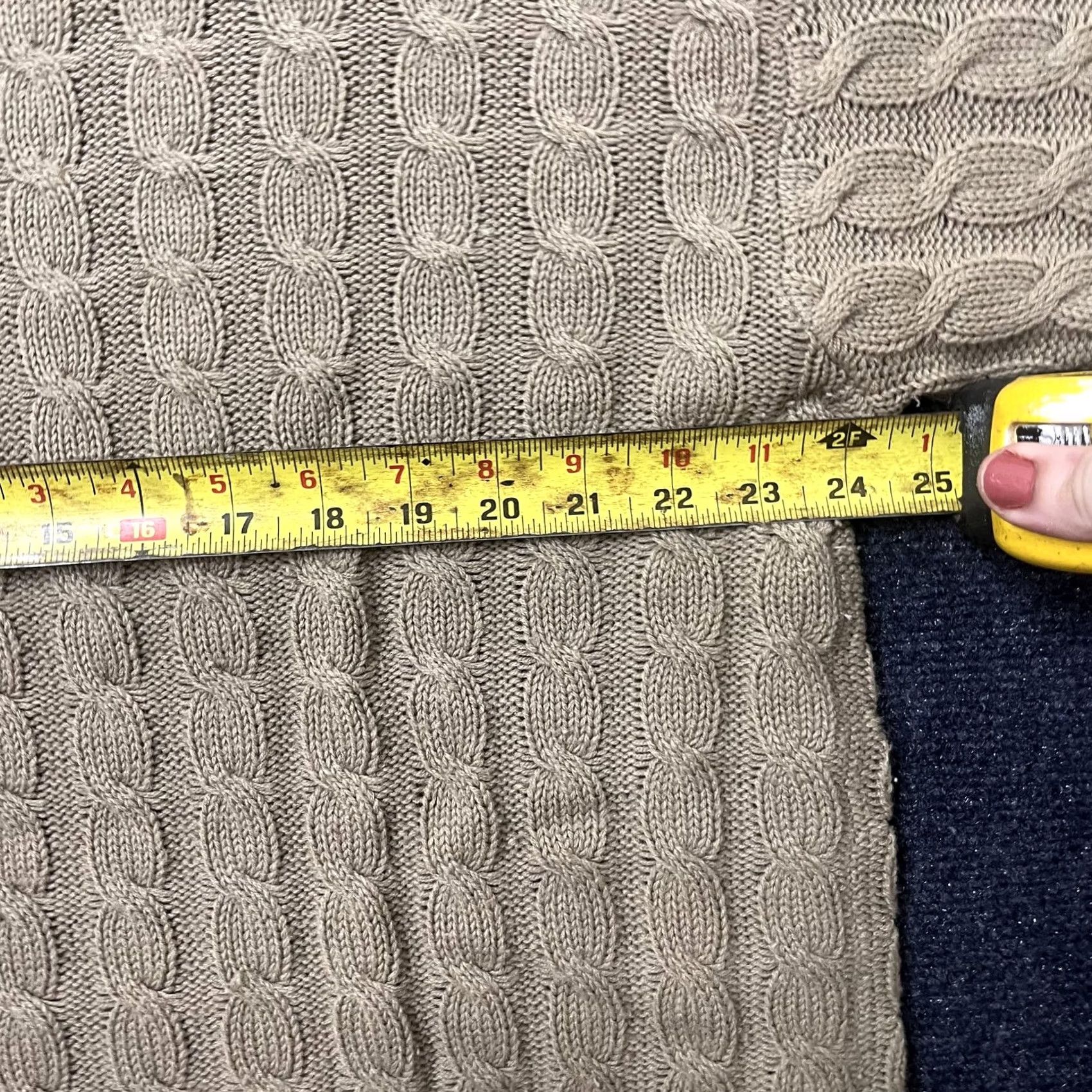 Vintage VINTAGE Forelli Sweater Womens 3X Plus Beige Cable Knit Crew Neck Long Sleeve Size XXL / US 16-18 / IT 52-54 - 5 Thumbnail
