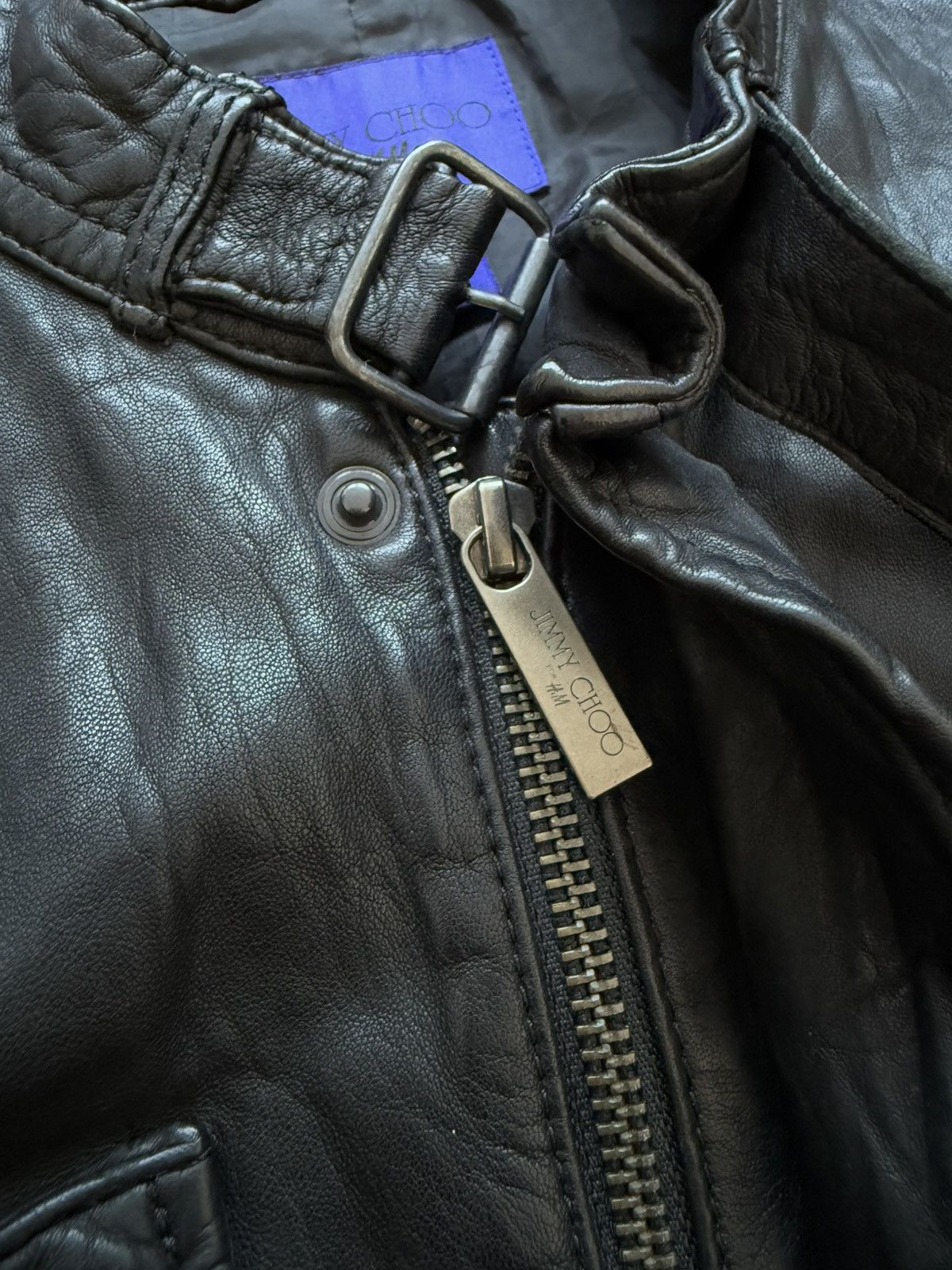 Jimmy Choo × Vintage Vintage Retro Leather Jacket Jimmy Choo x H&M Luxury S Size US S / EU 44-46 / 1 - 5 Thumbnail