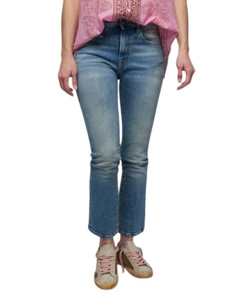 R13 KICK FIT 27 Jasper Stretch Cropped Blue Jeans 90044 Size 27" / US 4 / IT 40 - 1 Thumbnail