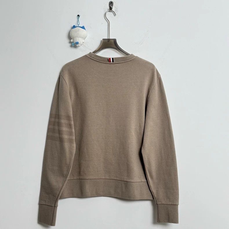 Thom Browne Thom Browne size3 Brown four stripe arm hoodie Size US L / EU 52-54 / 3 - 3 Thumbnail