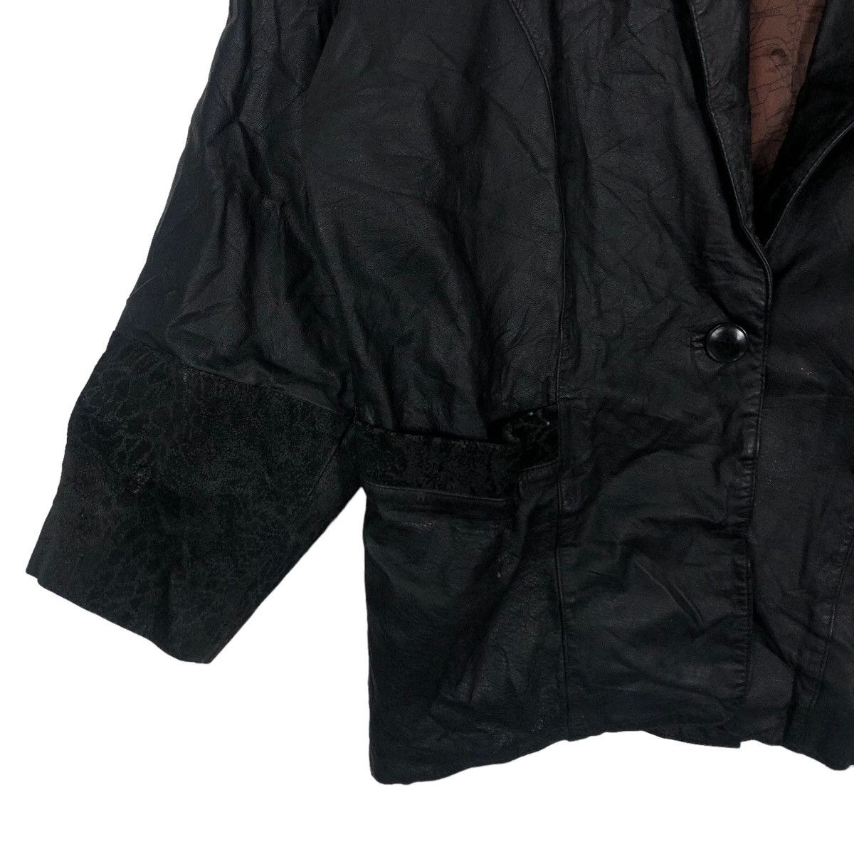 Japanese Brand 🔥90s Double Breast Chore Leather Jacket Issey Miyake Design Size US M / EU 48-50 / 2 - 3 Thumbnail