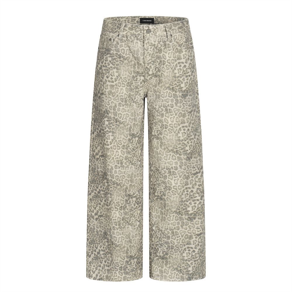 Vintage Retro men's distressed washed punk leopard loose trousers Size US 32 / EU 48 - 1 Thumbnail