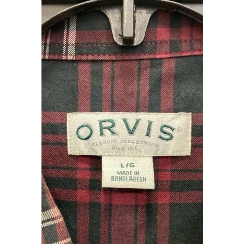 Orvis Orvis Plaid Cotton Flannel Button Up Long Sleeve Shirt L Size US L / EU 52-54 / 3 - 4 Thumbnail