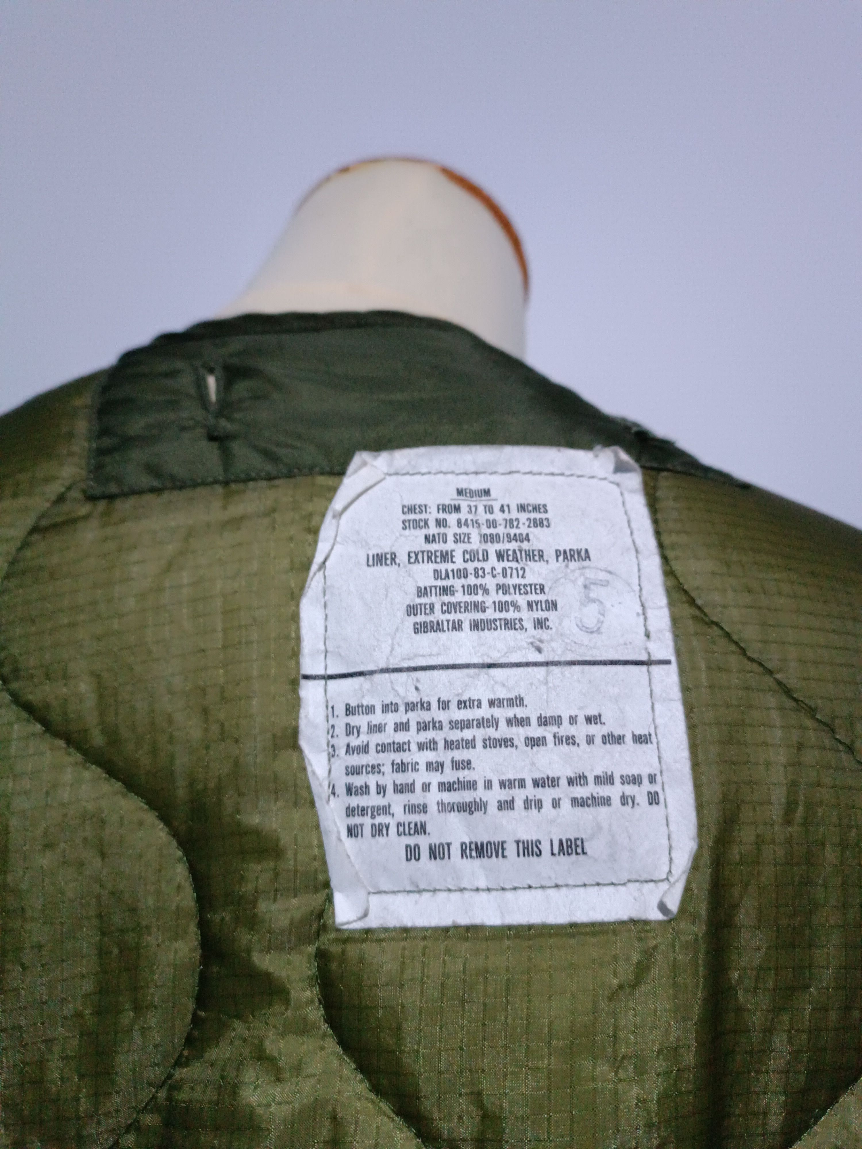 Japanese Brand × Vintage Remake Costum Linen M65 H Ash Quilted Coat In Khaki Size US M / EU 48-50 / 2 - 4 Thumbnail