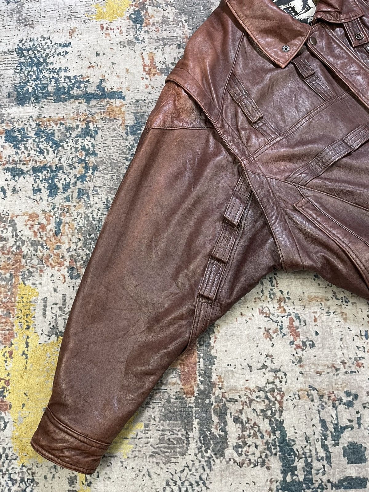 Genuine Leather Vtg Leather Bomber Detachable Sleeve Utilitarian Jacket Size US M / EU 48-50 / 2 - 7 Thumbnail