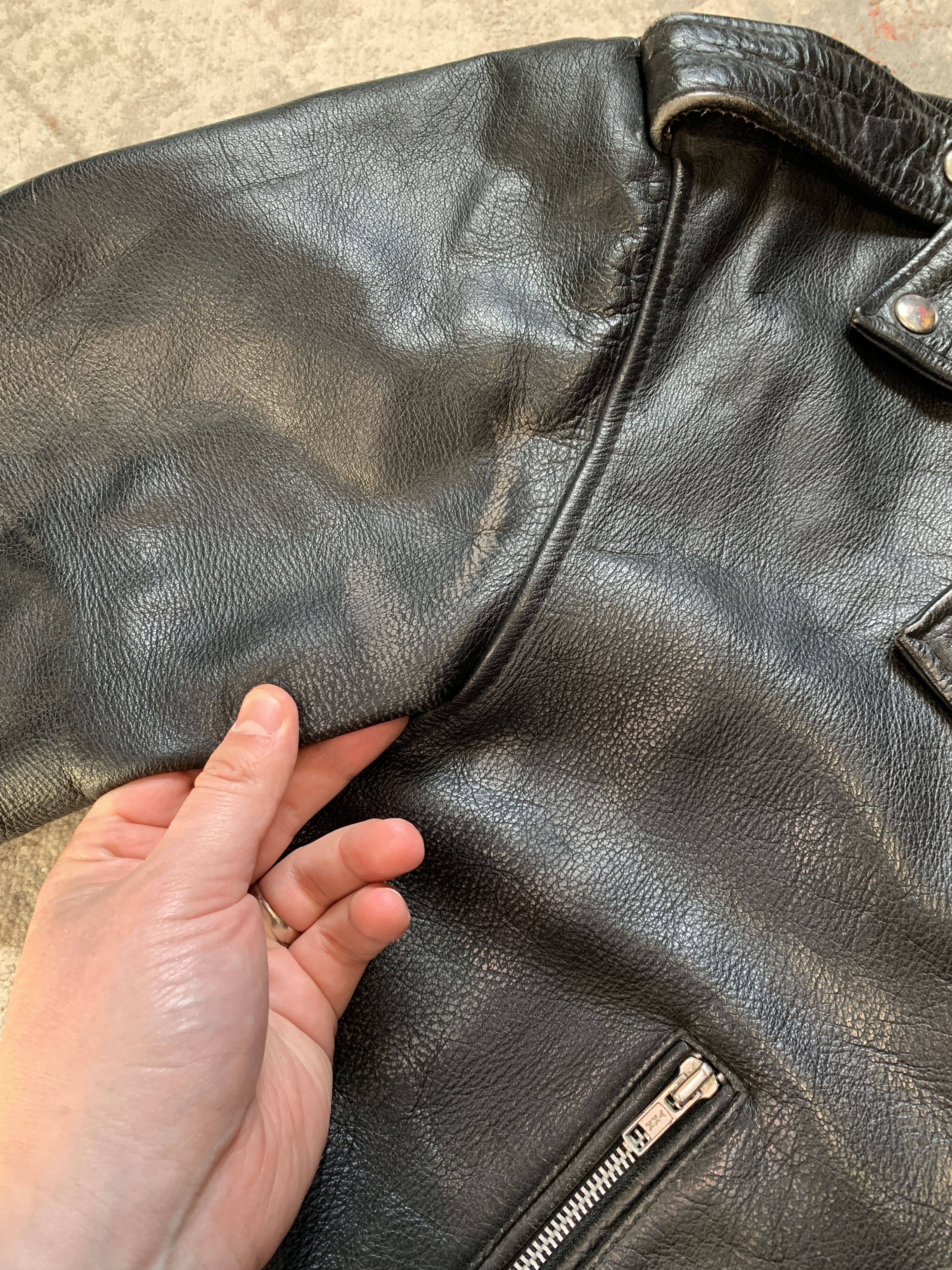 Vintage Vintage SHIC SKINN Moto Biker Leather Jacket Size US XXL / EU 58 / 5 - 3 Thumbnail