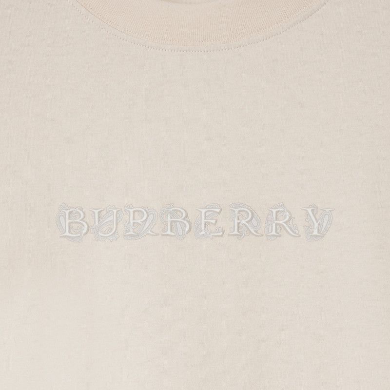 Burberry o1w1db10326 Paisley Logo Cotton T-Shirt in Ivory Size US S / EU 44-46 / 1 - 5 Thumbnail