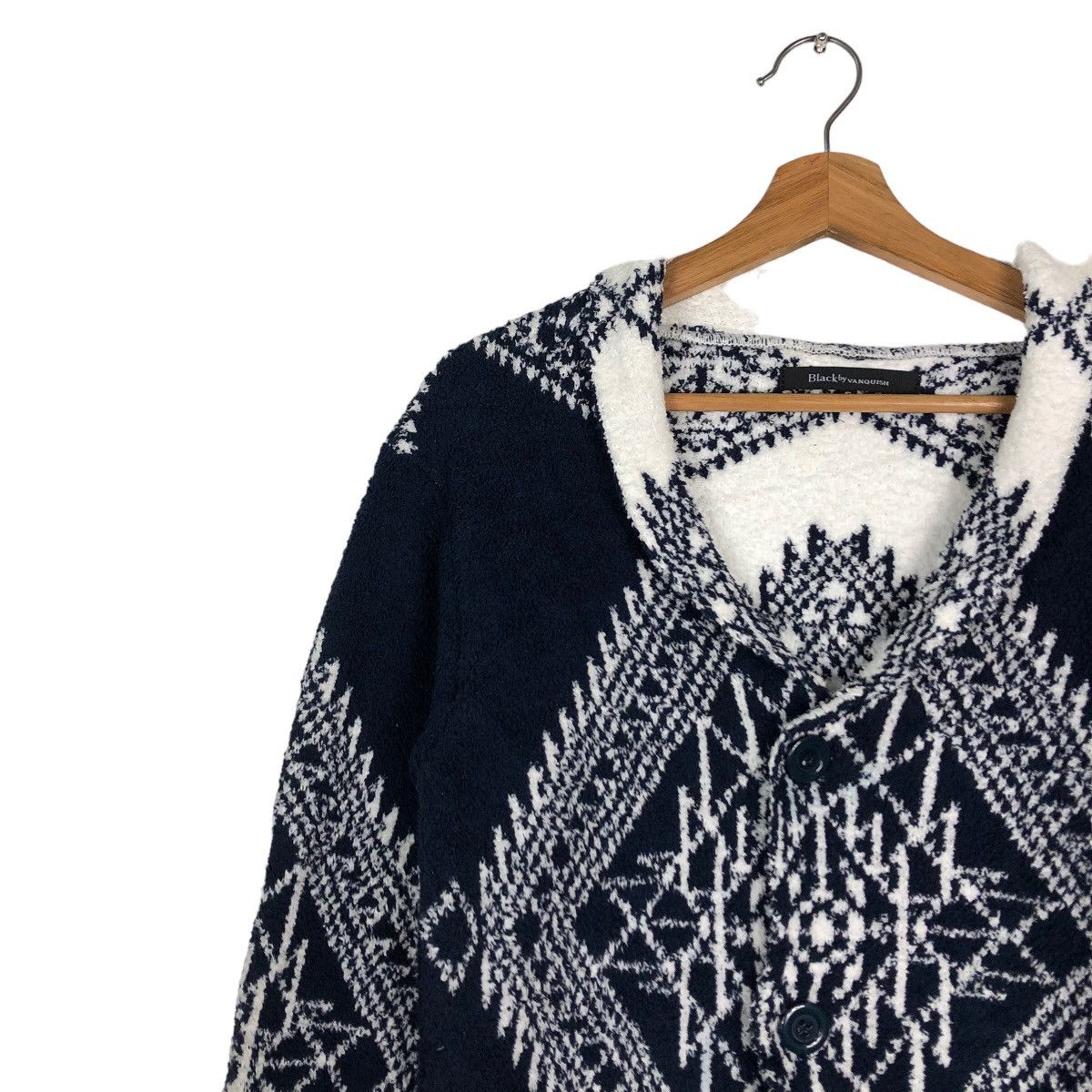Japanese Brand 🔥Black by Vanquish Cardigan Navajo Aztec Native Design Size US M / EU 48-50 / 2 - 7 Thumbnail