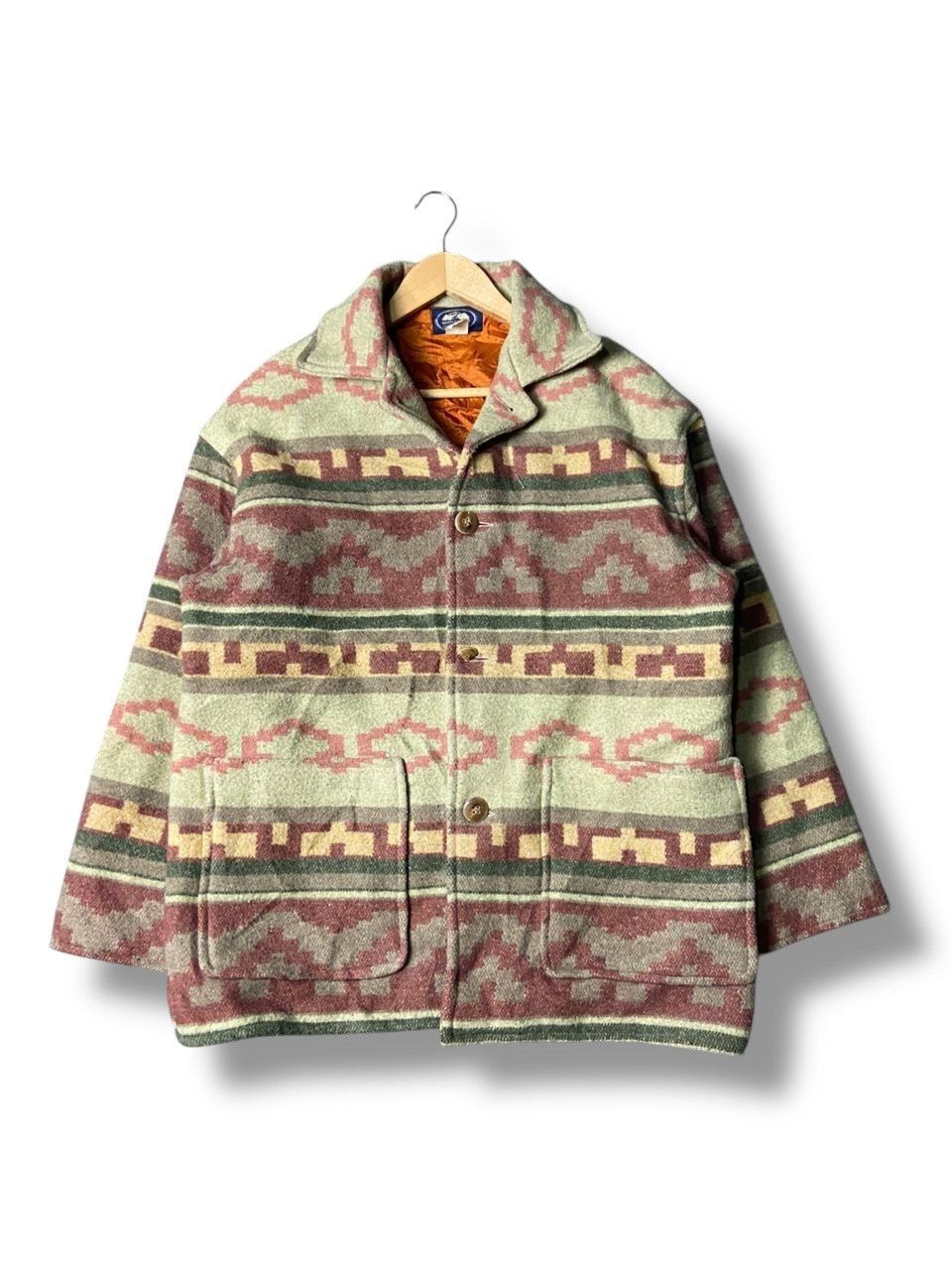 Japanese Brand British Khaki by Robert Aghton Patterned Wool Jacket (167) Size US S / EU 44-46 / 1 - 1 Thumbnail
