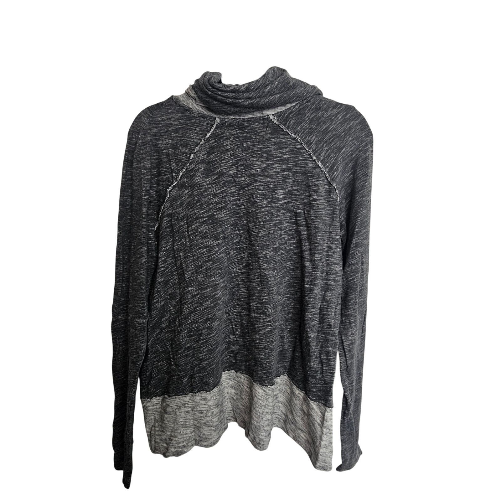 Free People Free People FP Beach Turtleneck Gray Shirt Women OS Size ONE SIZE - 8 Thumbnail